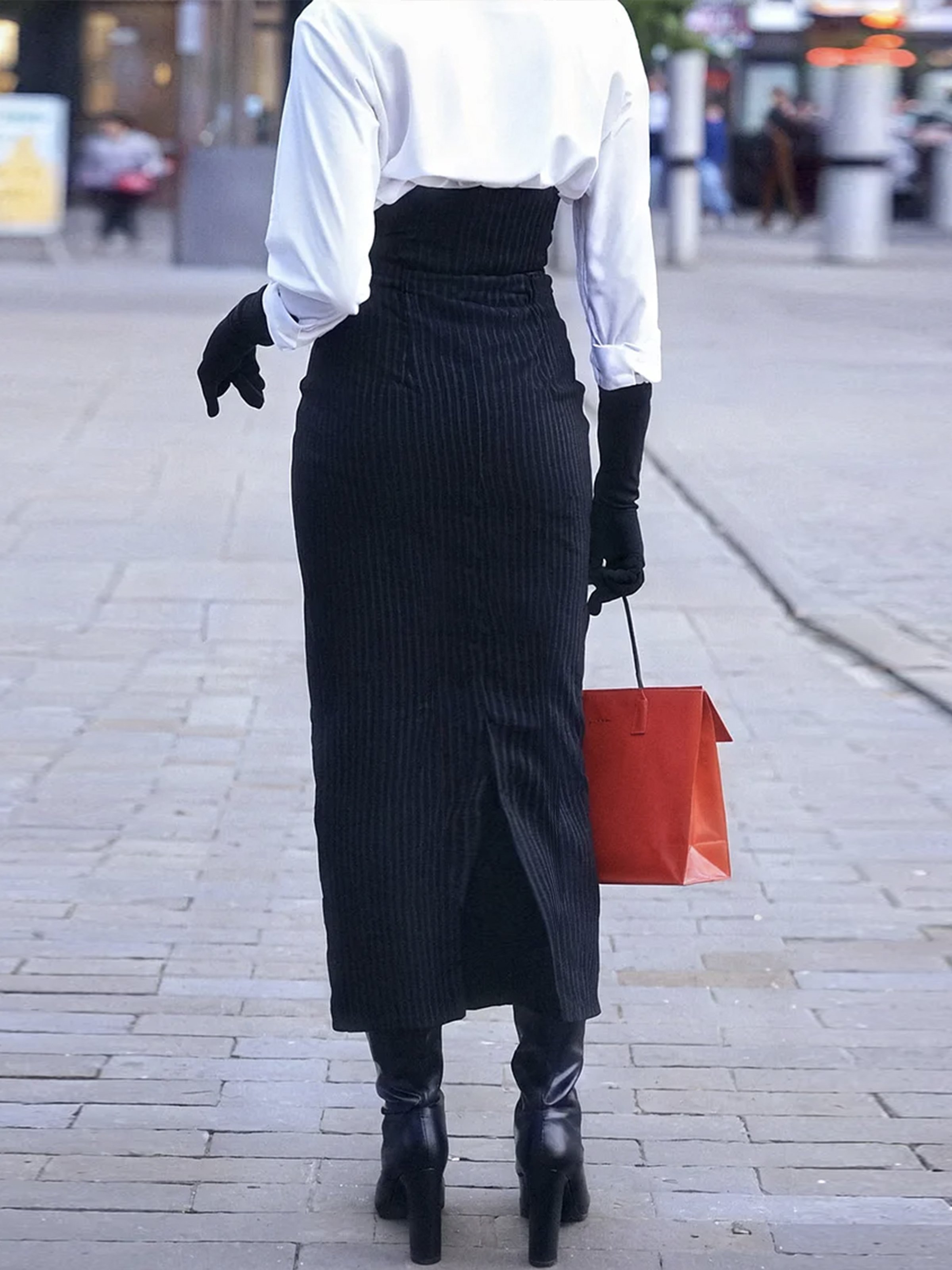 Cotton Urban Plain Buttoned Shirt Collar Shirt With Tie