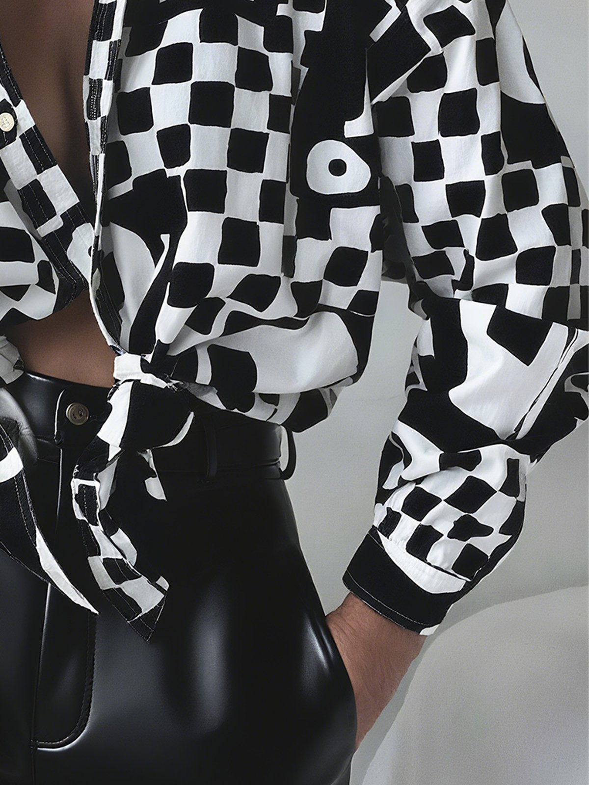 Casual Plaid Printing Shirt Collar Shirt