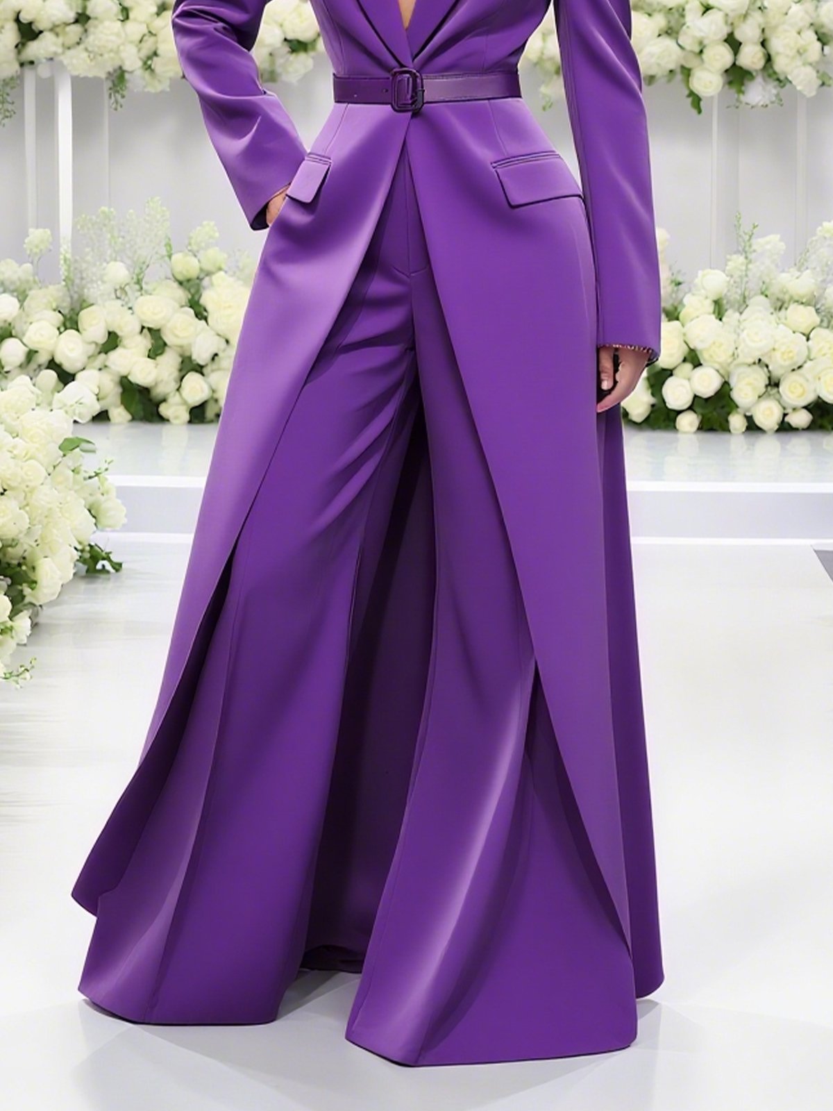 Urban Plain Wide Leg Pants