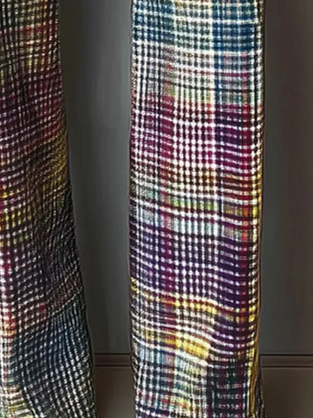 Urban Multi-Plaid Straight-Leg Pants