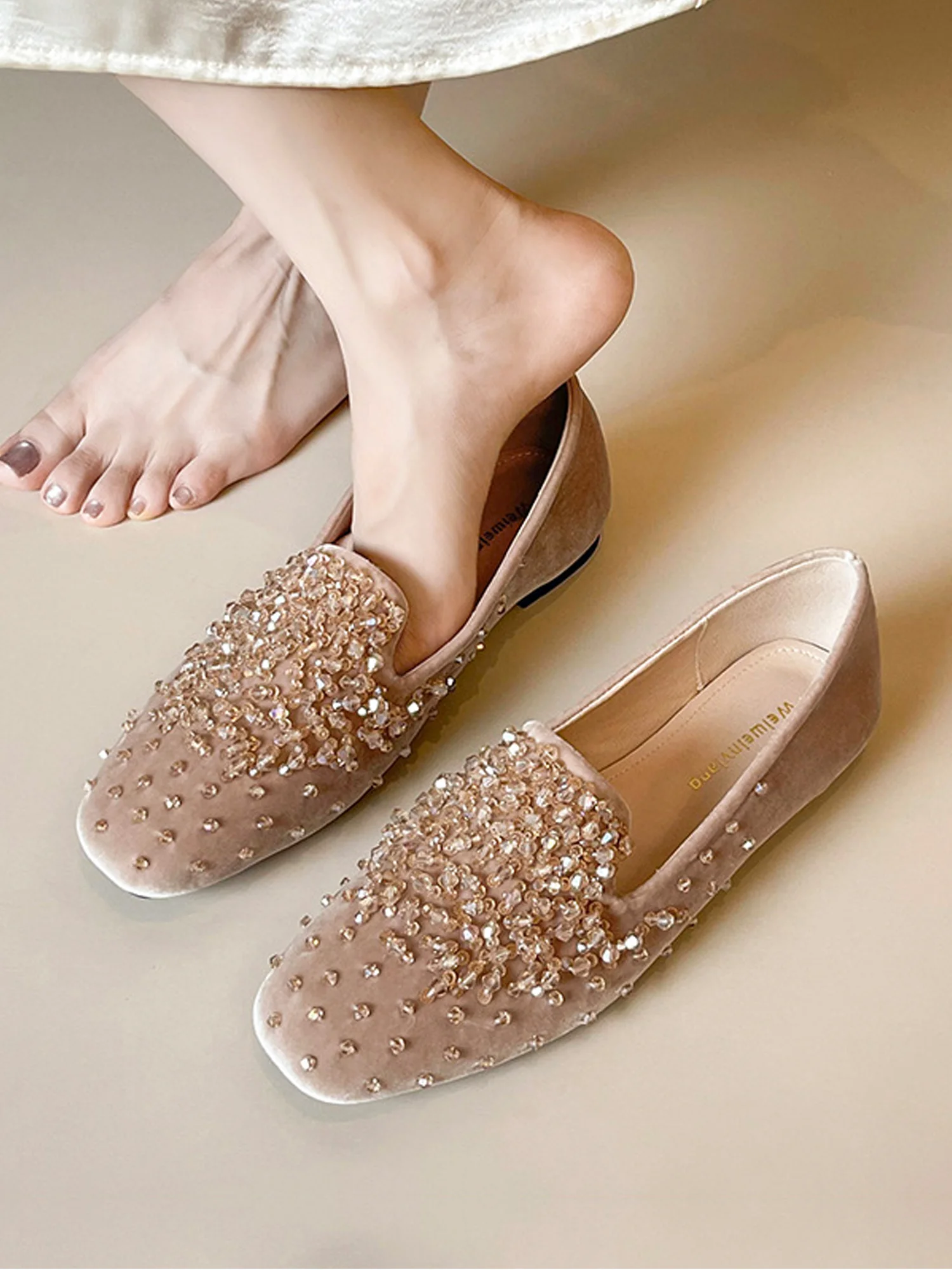 Plain Velvet All Season Loafers