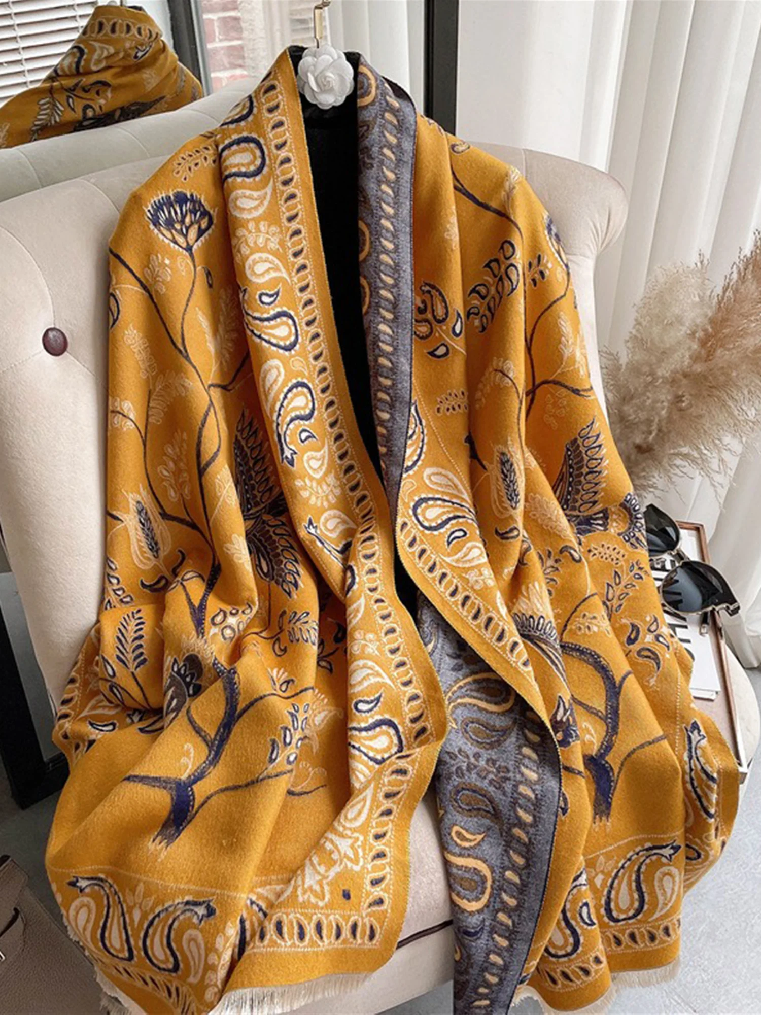 Daily Floral Abstract Scarf