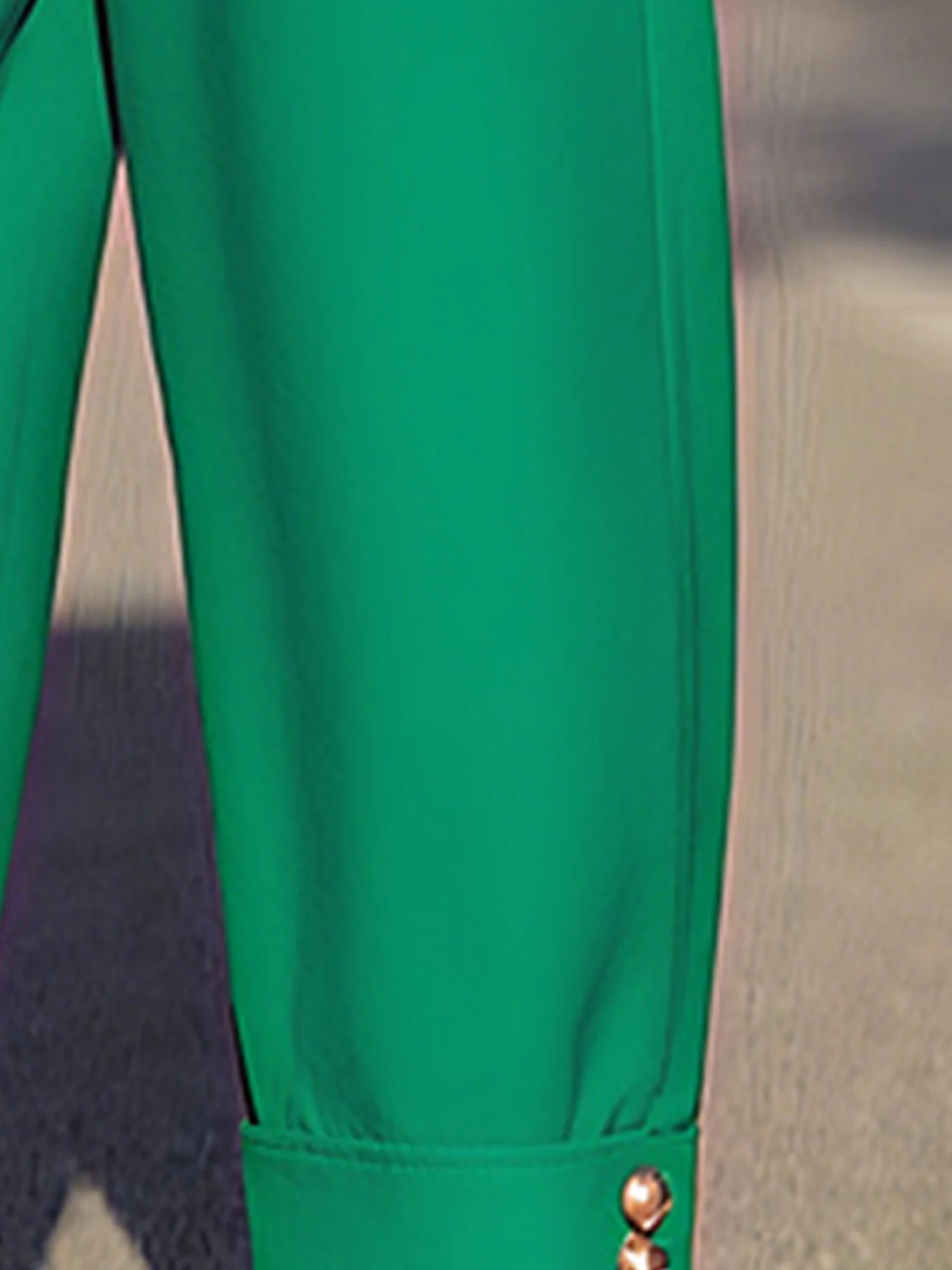 Plus Size Urban Plain Buttoned Turnip Pants