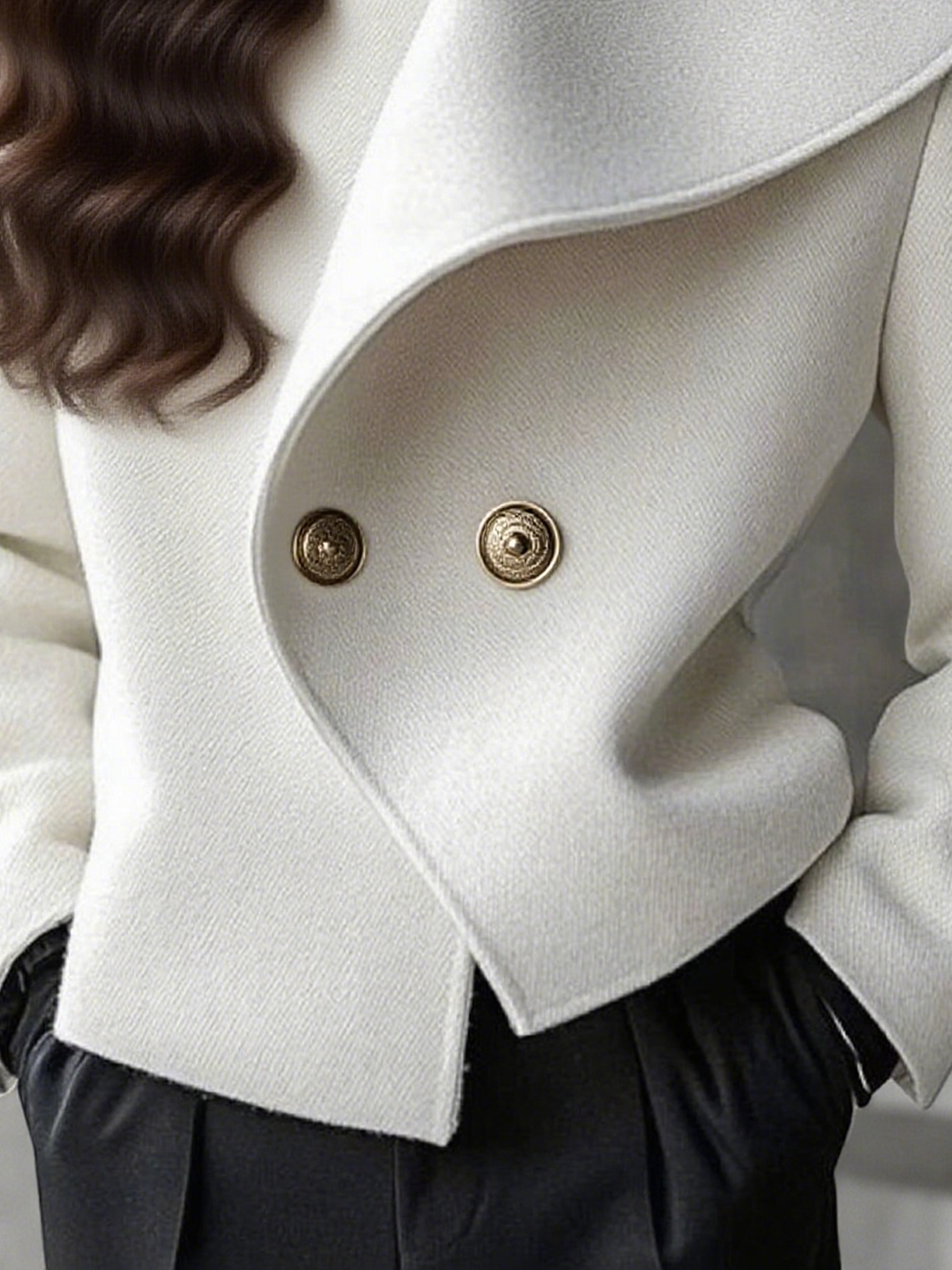 Casual Plain Stand Collar Jacket