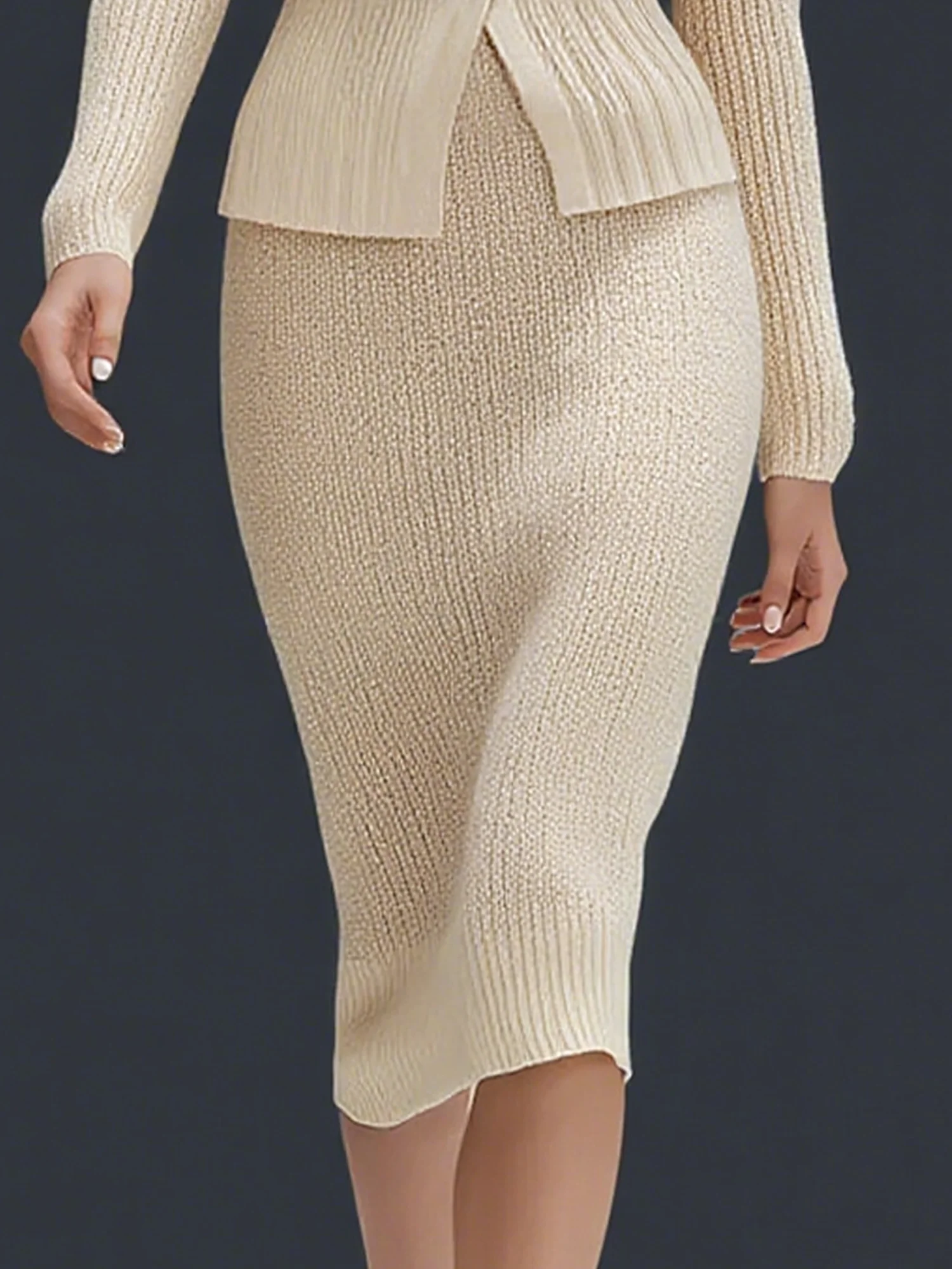 Urban Plain Midi Skirt