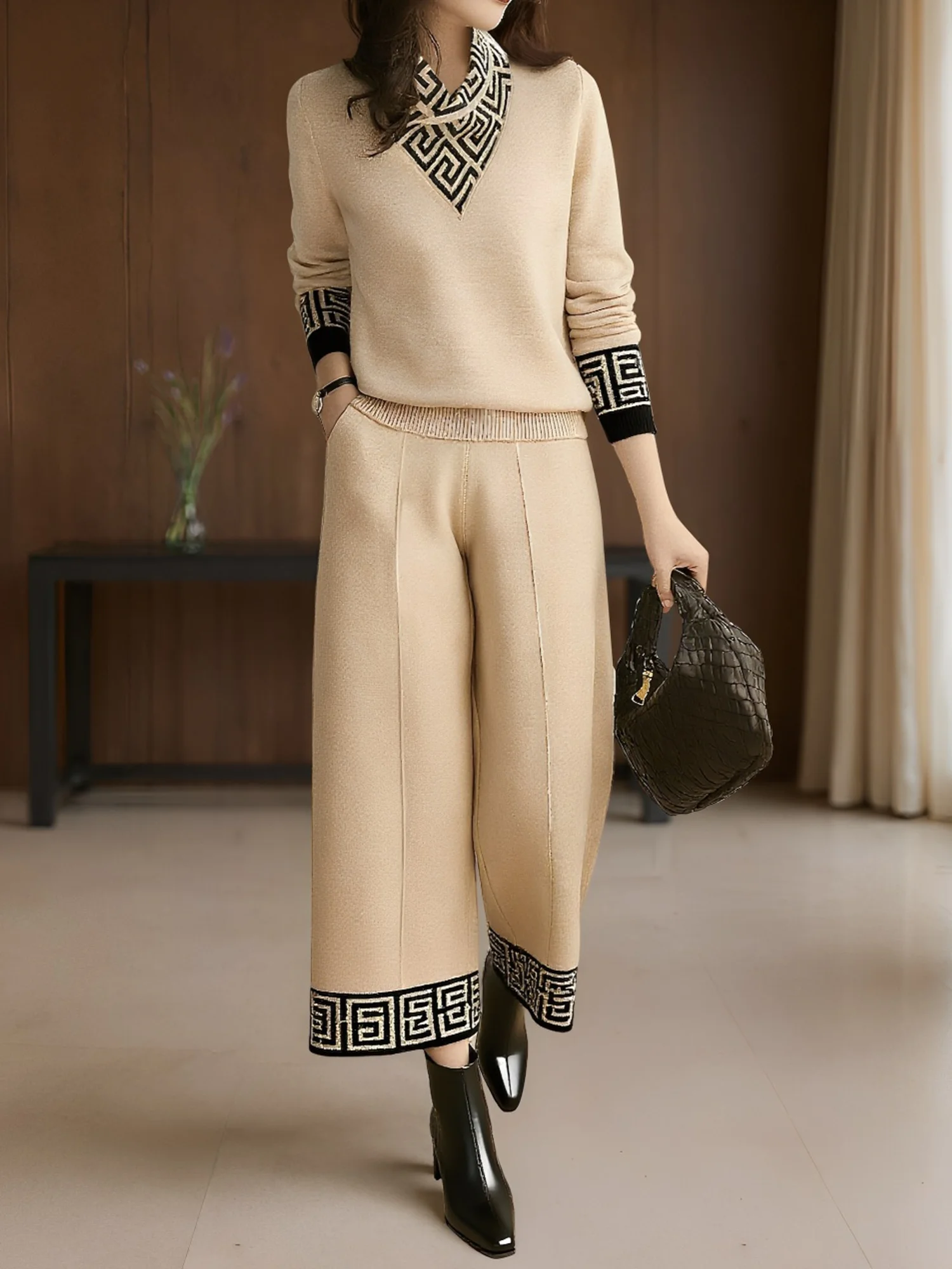 Casual Geometric Sweater