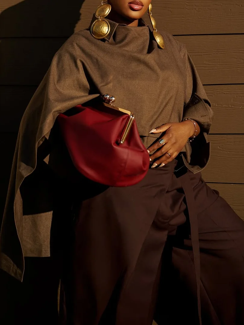 Urban Plain Shawl Collar Blouse