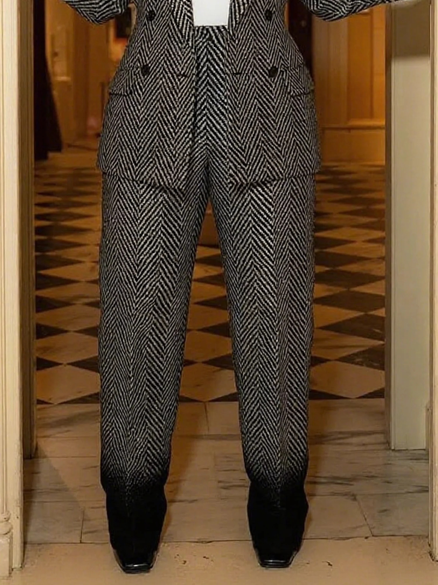 Urban Striped Straight Pants