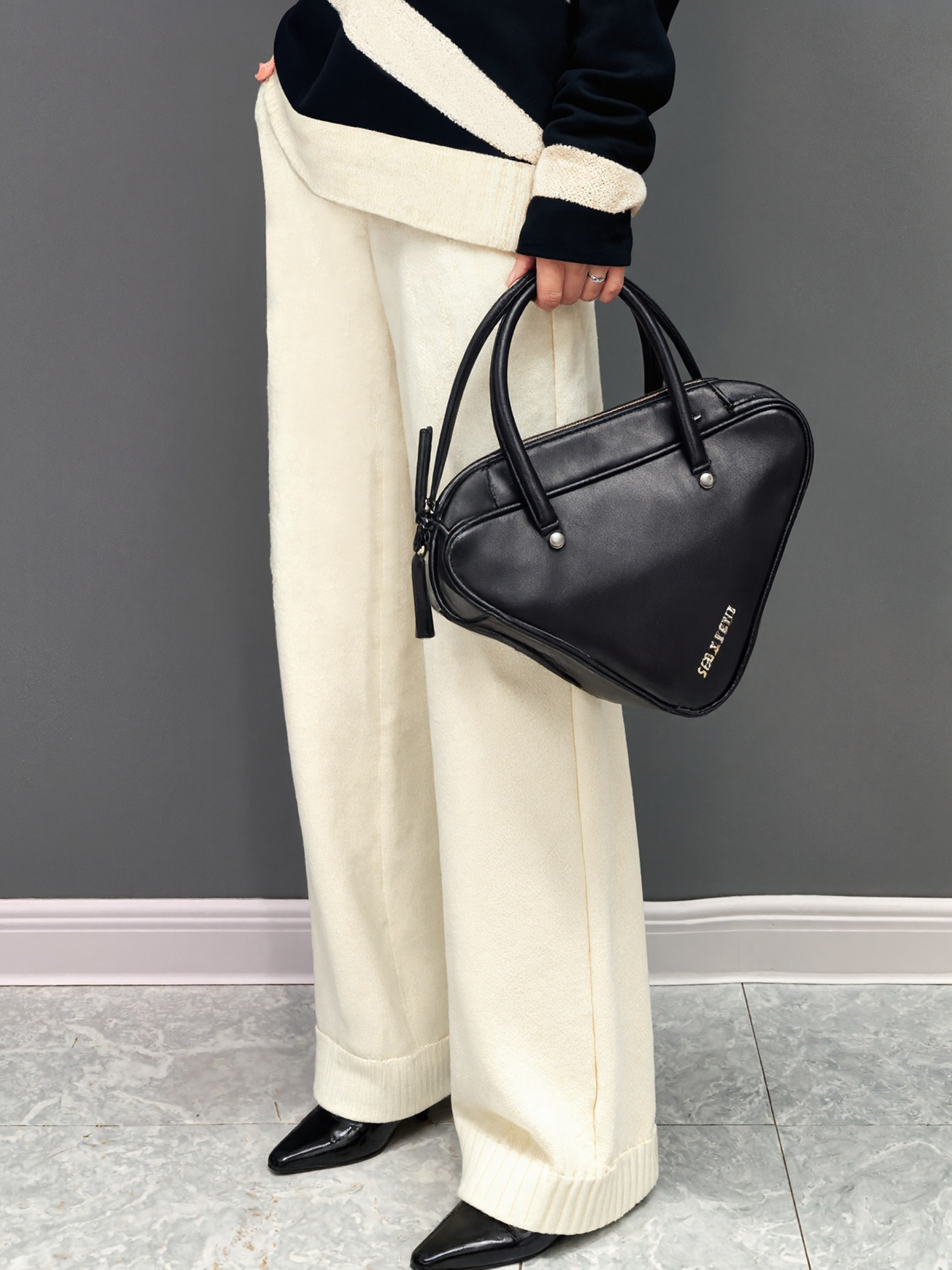 Casual Plain Straight Sweater Pants