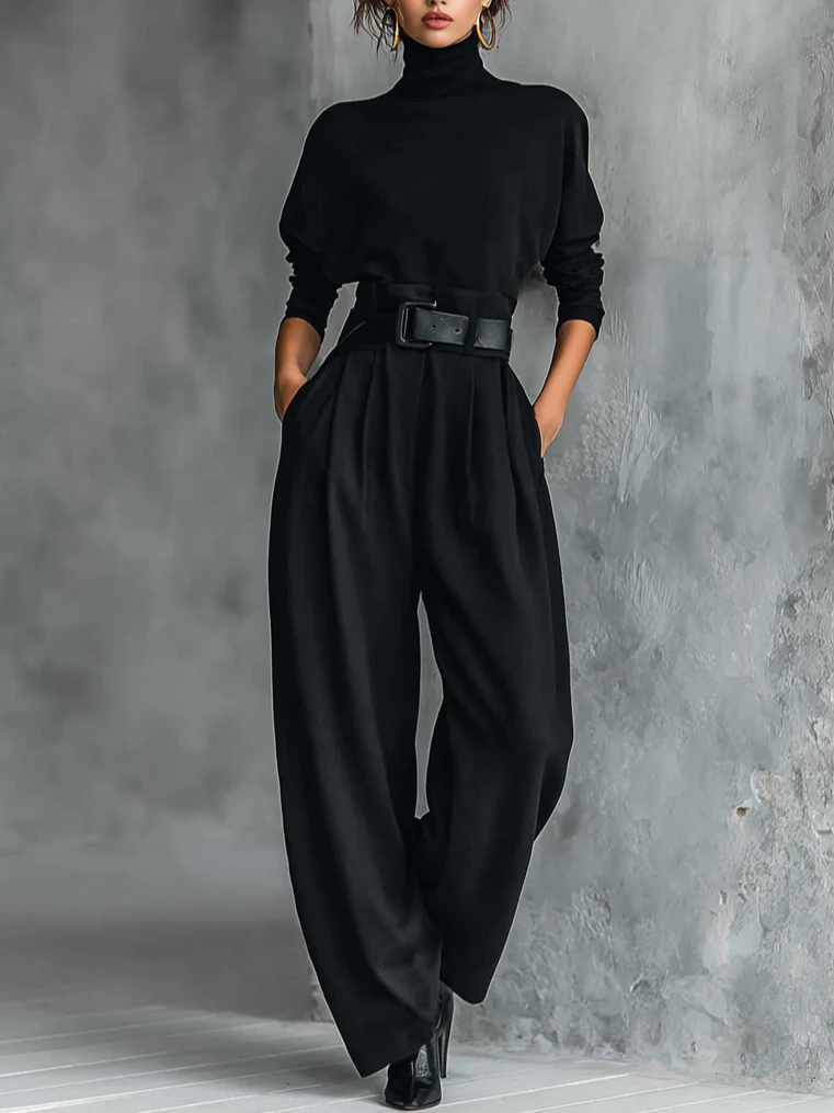 Urban Plain Fashion Pants No Belt