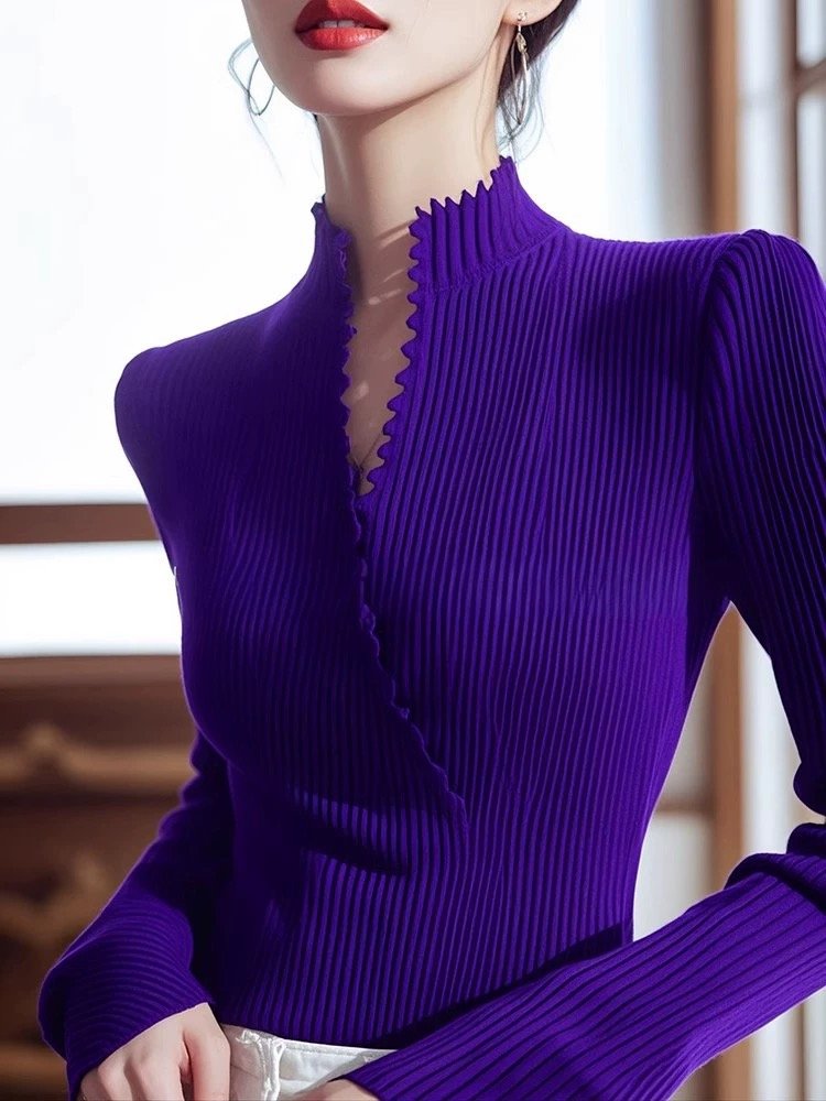 Urban Plain Stand Collar  Sweater