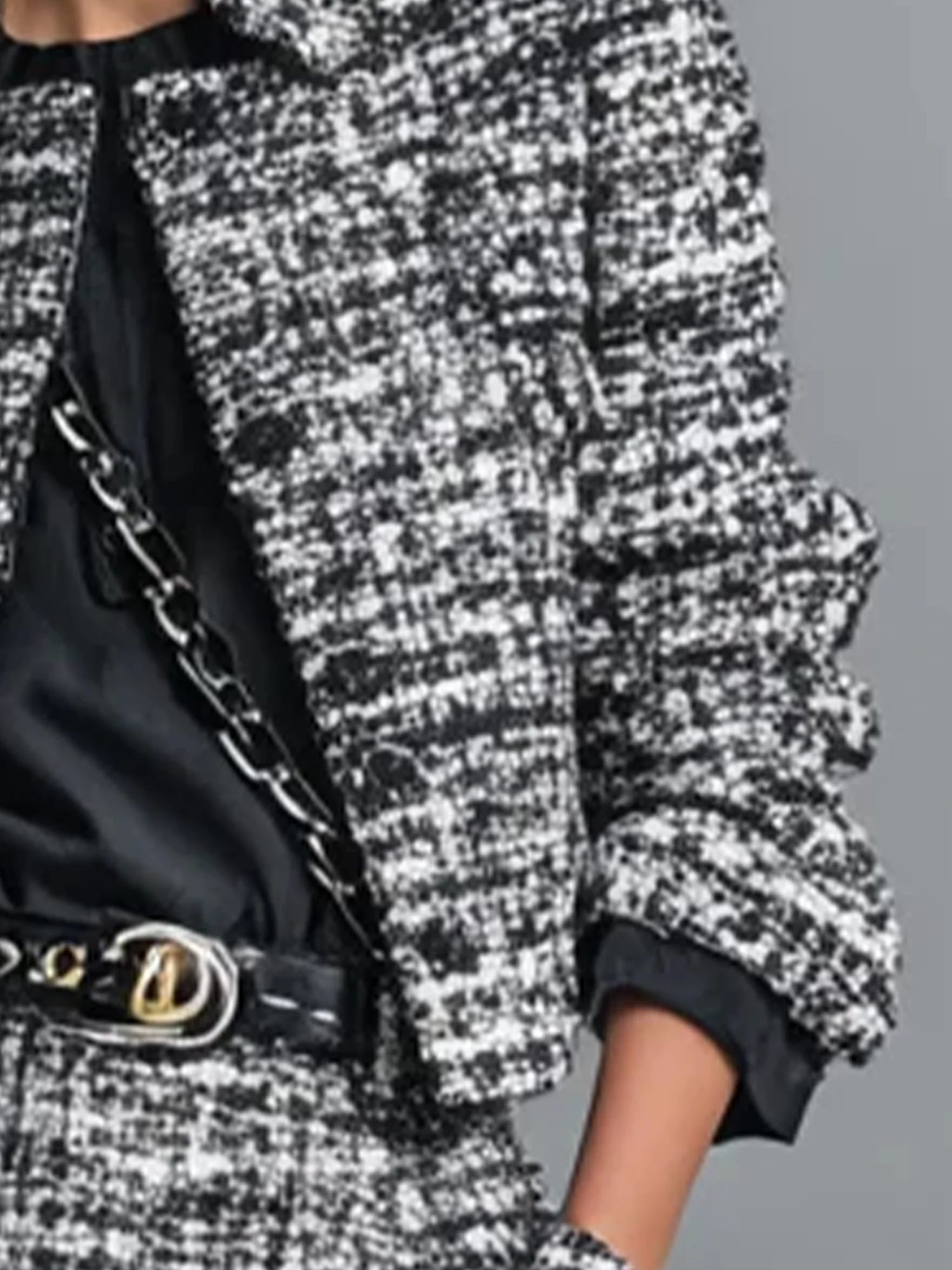 Urban Color Block Shawl Collar Jacket