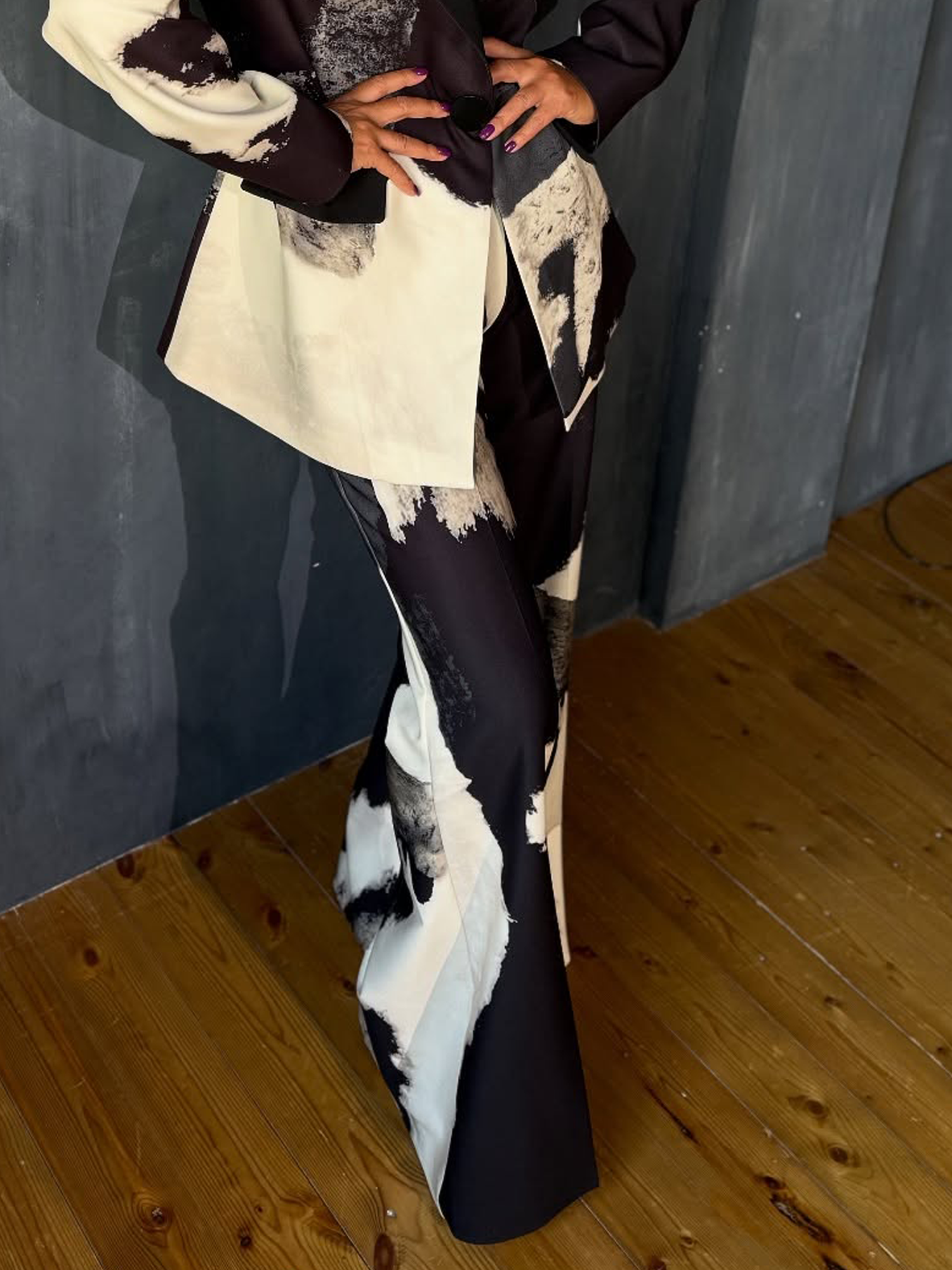 Urban Abstract Straight Pants