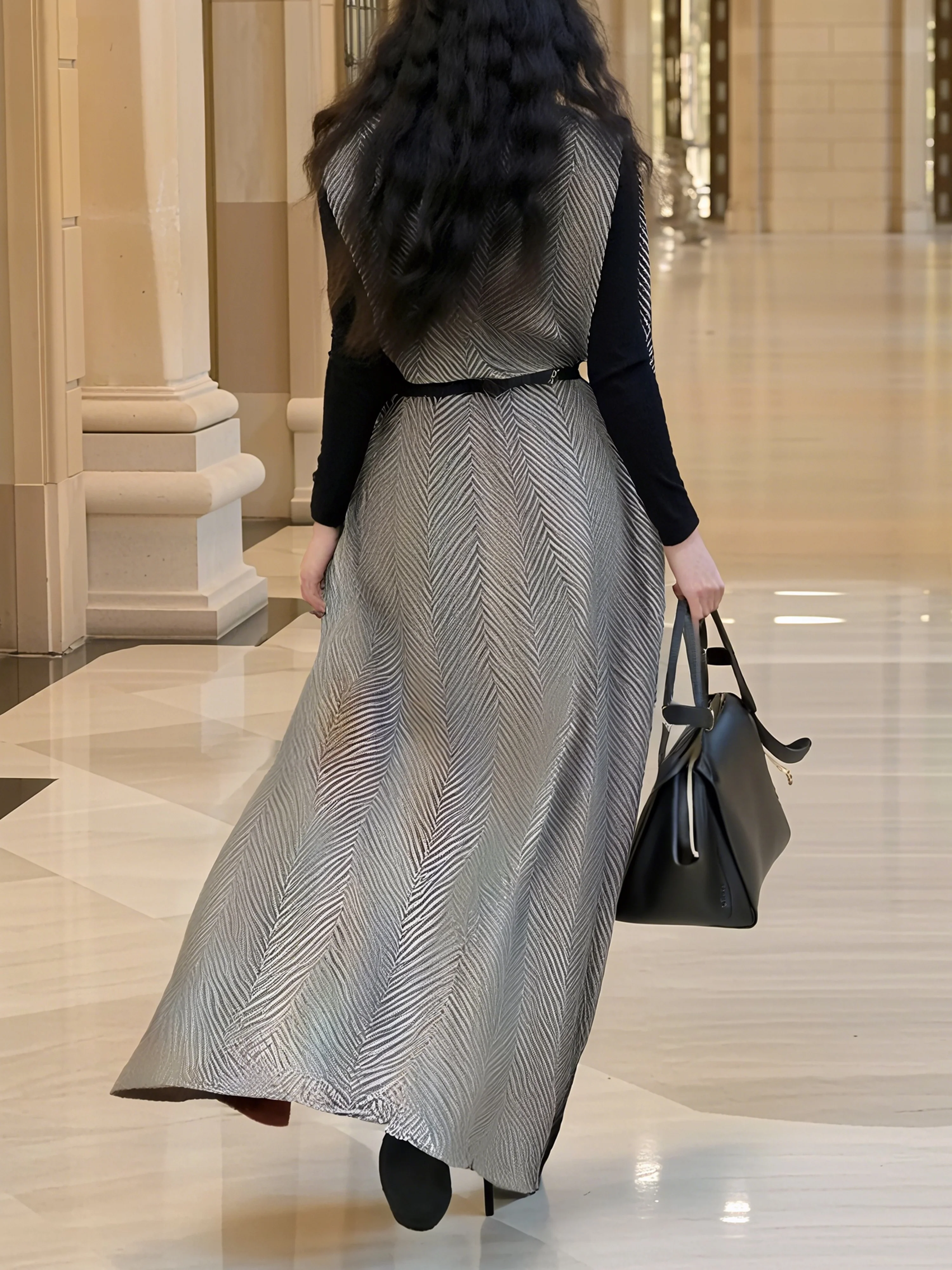 Urban Buttoned Herringbone Cross Neck Vest