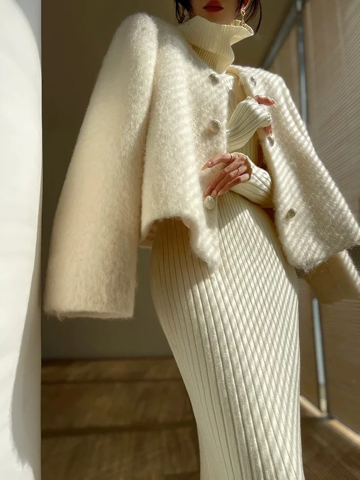 Urban Woolen Plain Front Button Coat