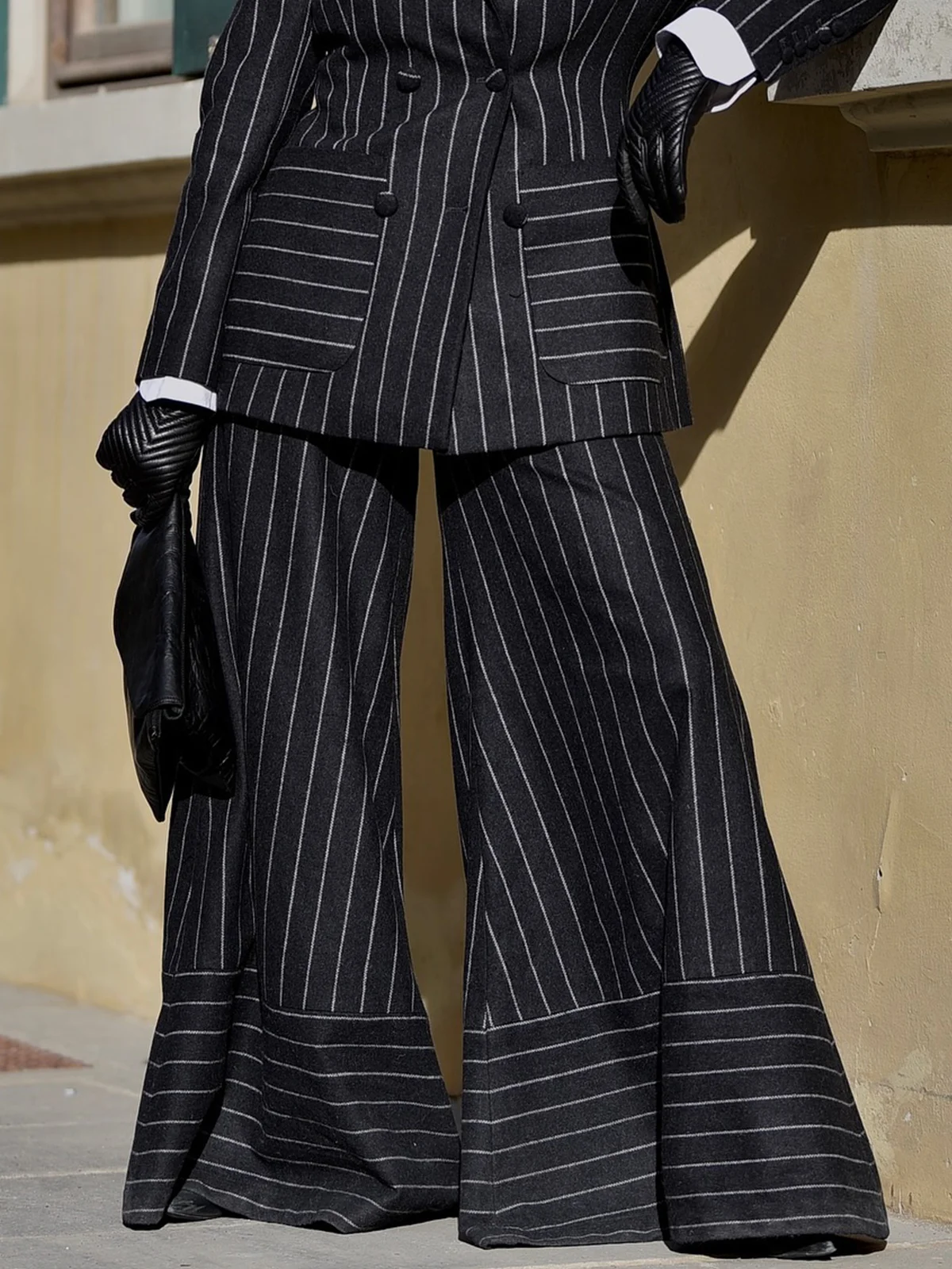 Urban Striped Fashion  Wide Leg Pants