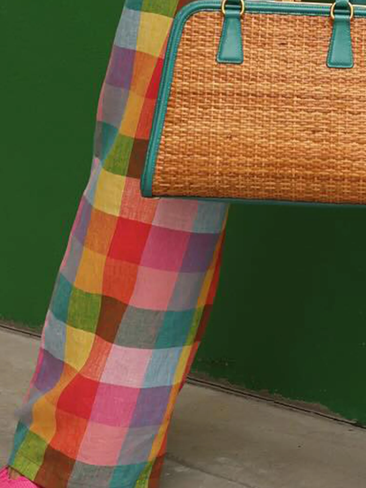 Casual Plaid Printing Wide Leg Pants