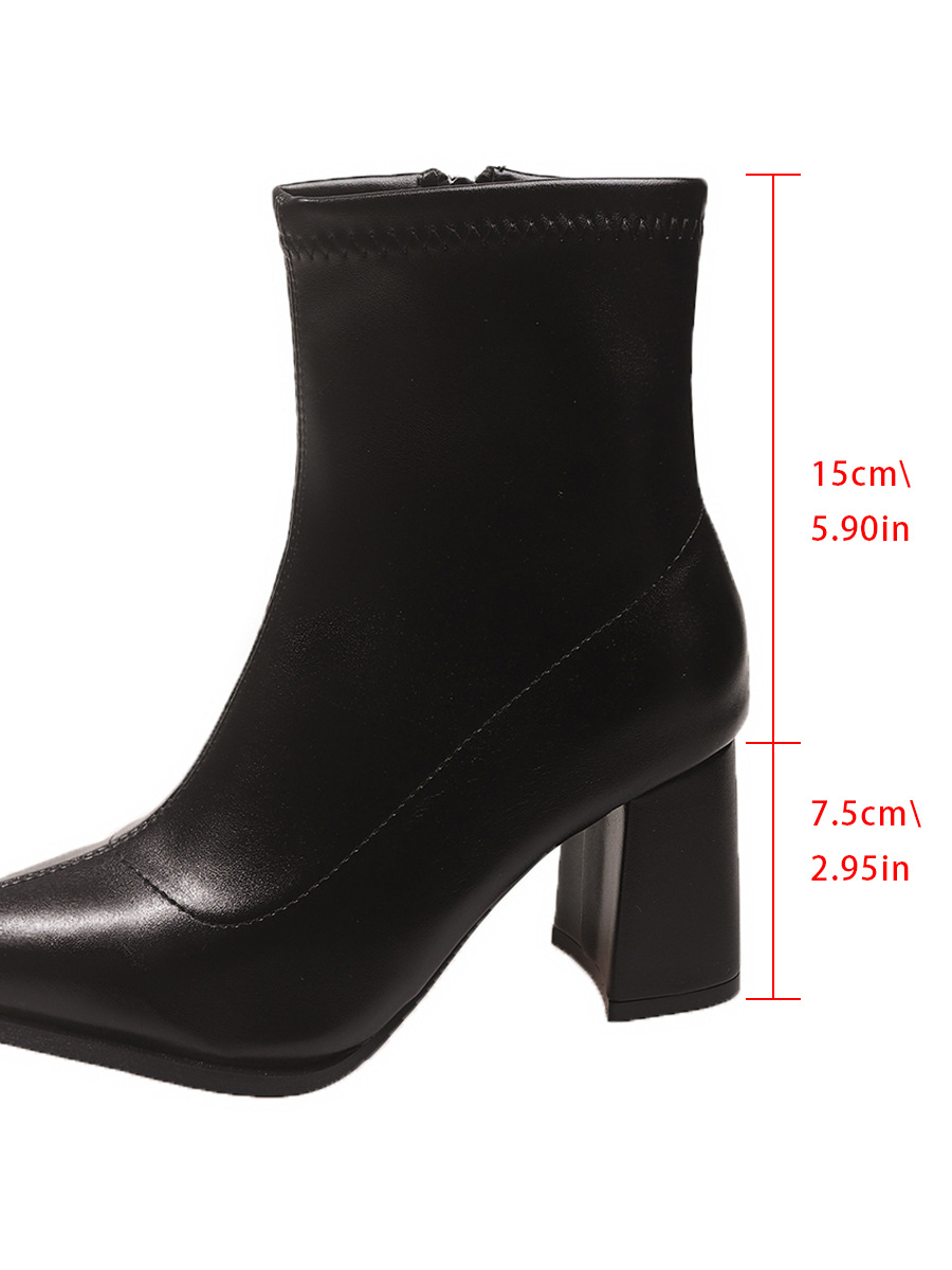 Urban Autumn Leather Plain Fashion Boots