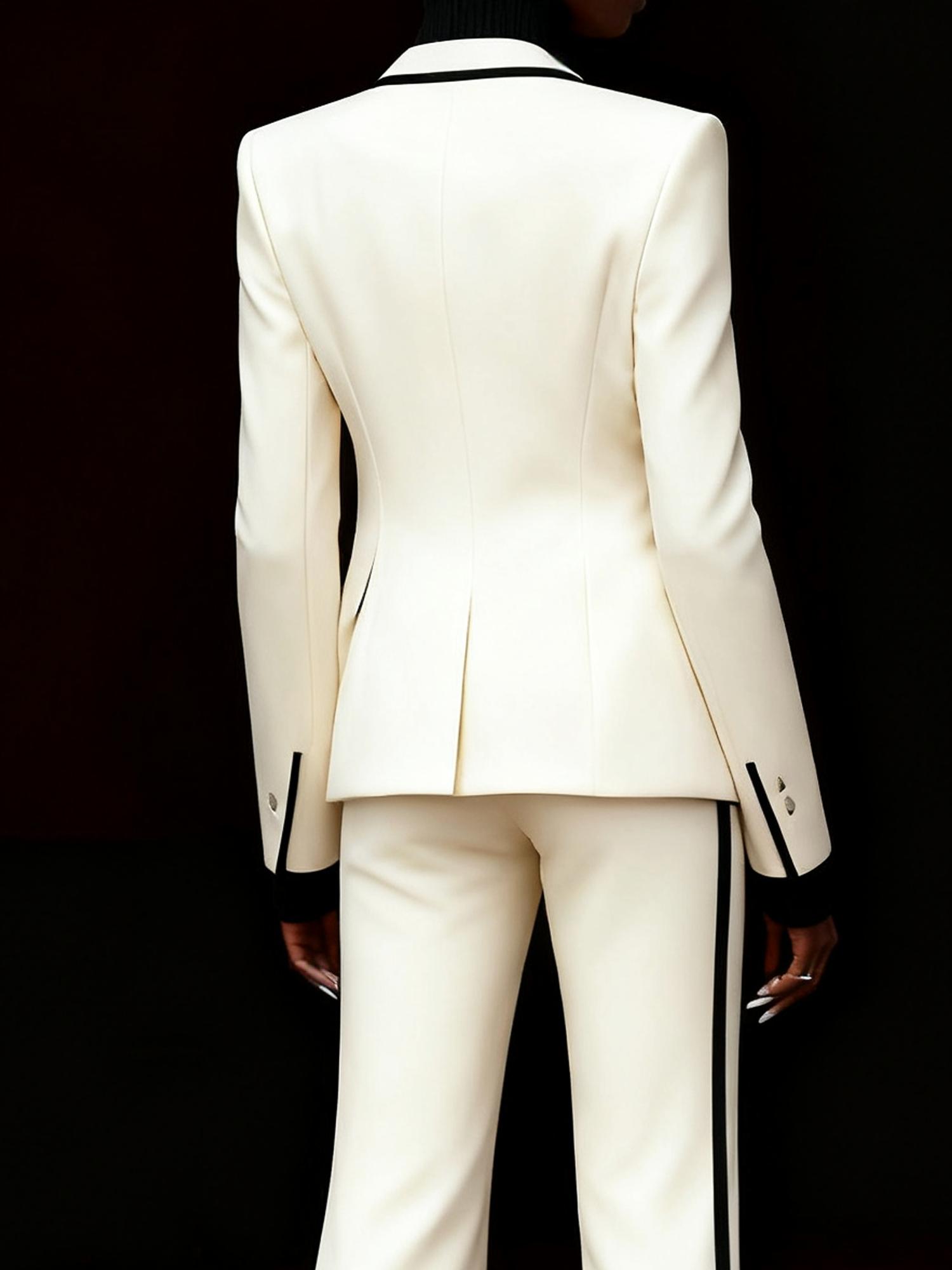 Urban Color Block Lapel Collar Blazer