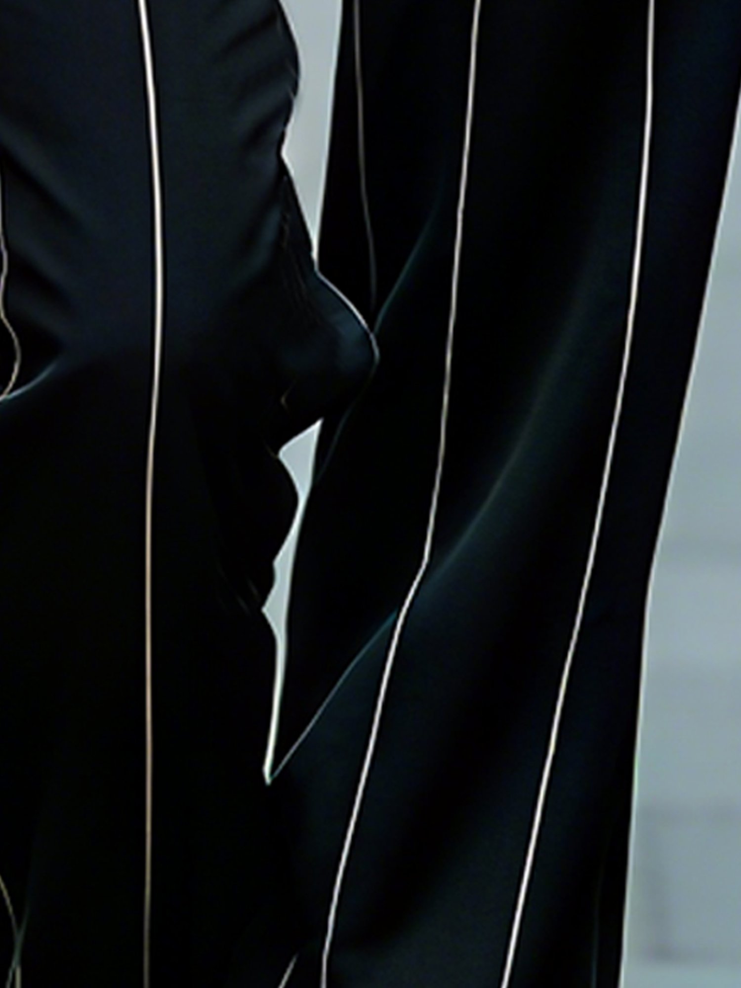 Urban Striped Straight Pants No Belt