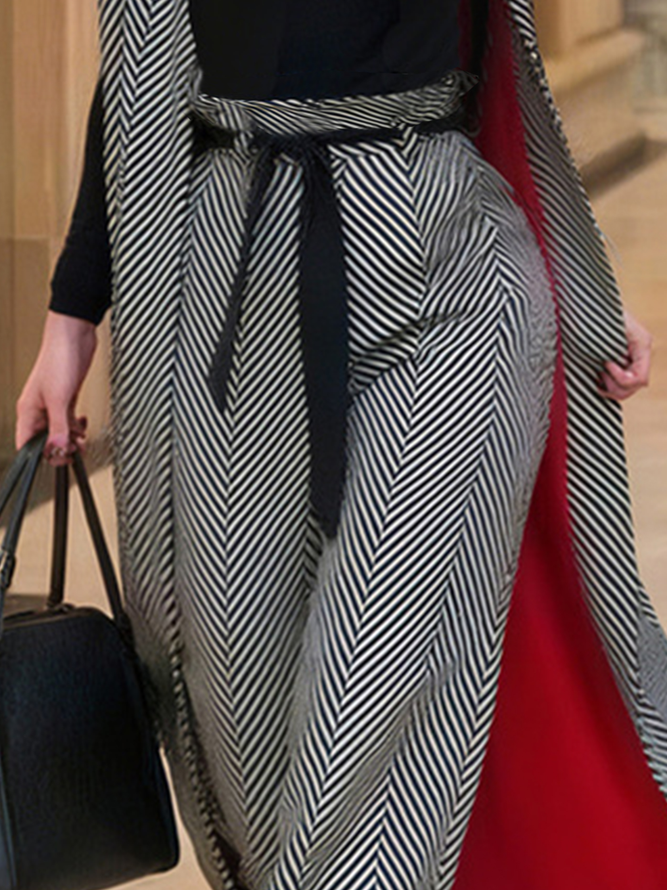 Plus Size Urban Herringbone Straight Pants