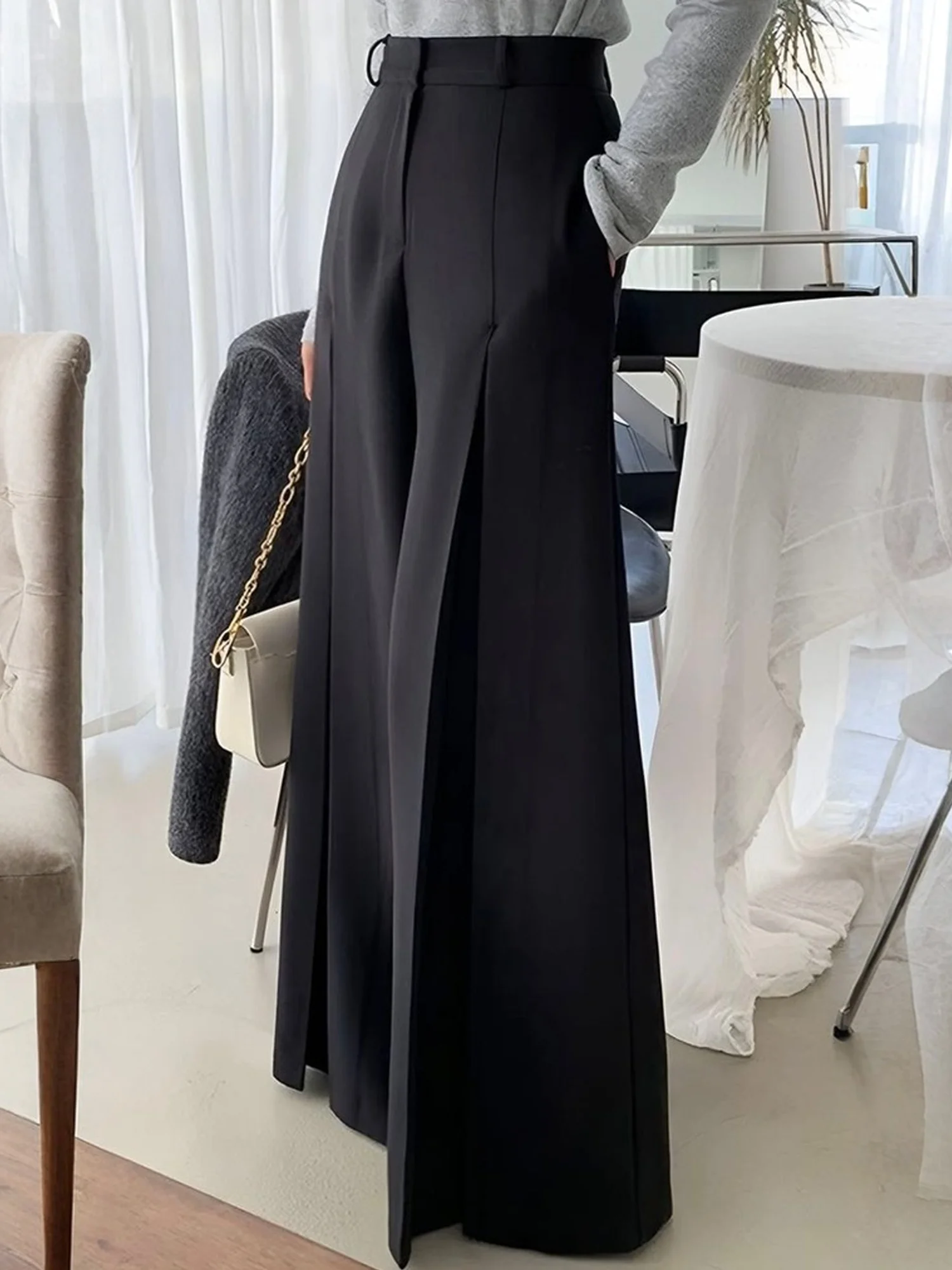 Urban Plain Wide Leg Pants