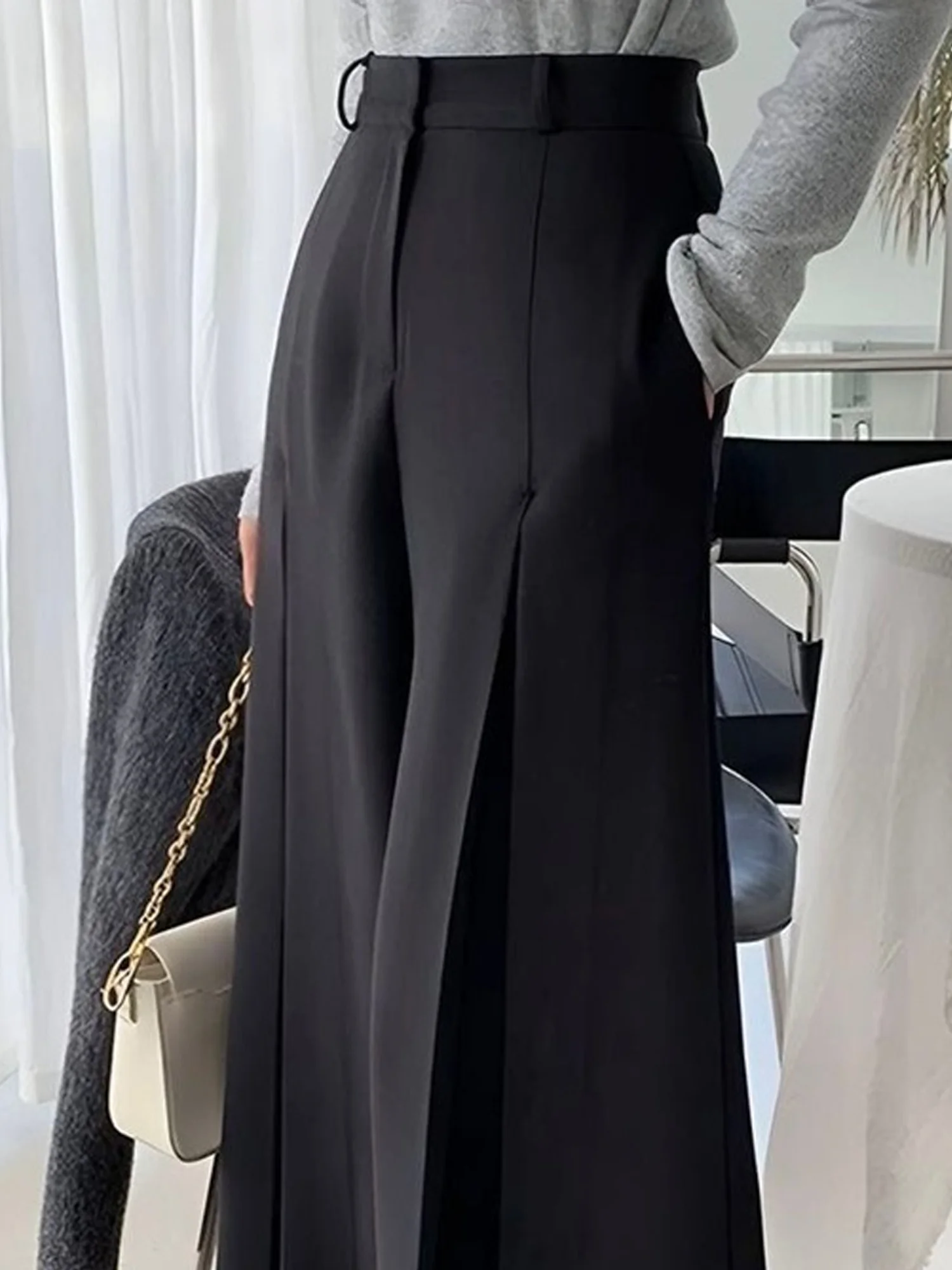 Urban Plain Wide Leg Pants