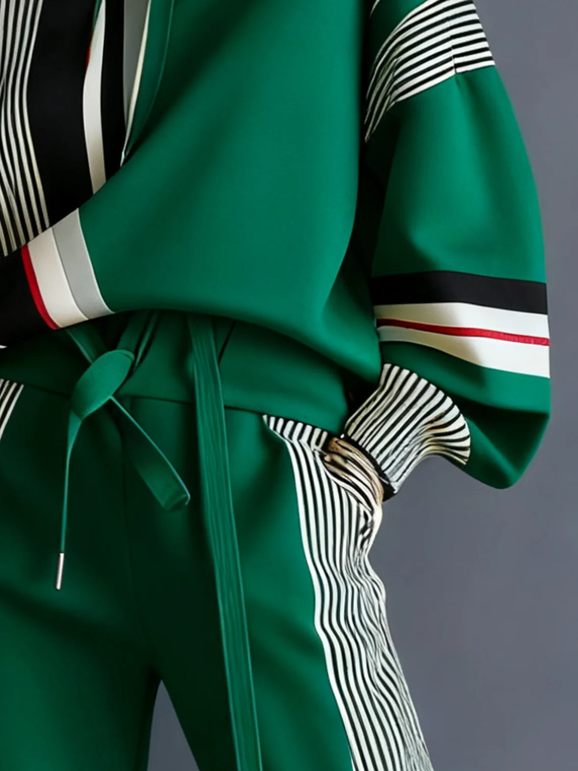 Urban Geometric Relaxed Fit Hoodie