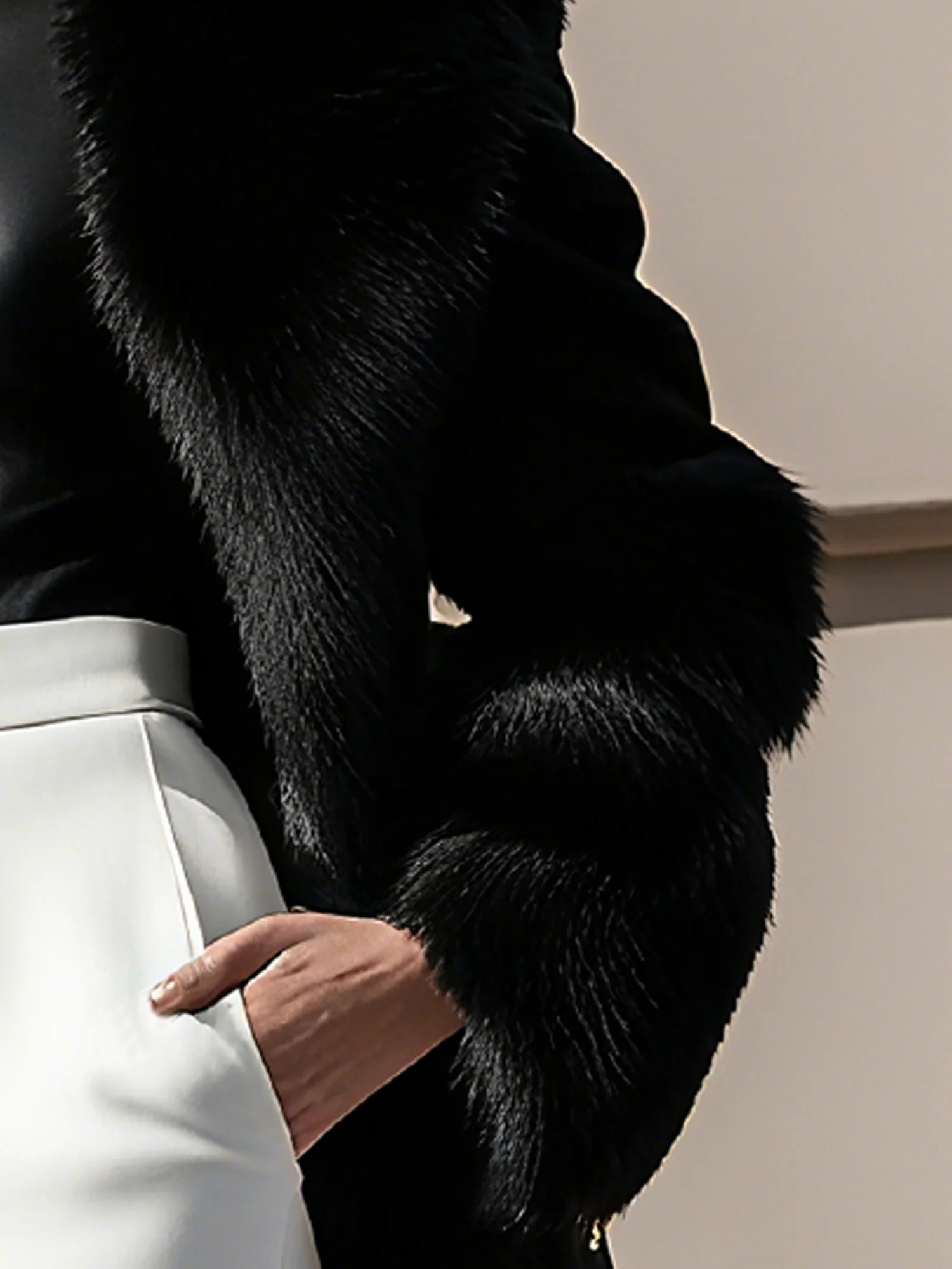 Urban Plain Lapel Collar Teddy Jacket