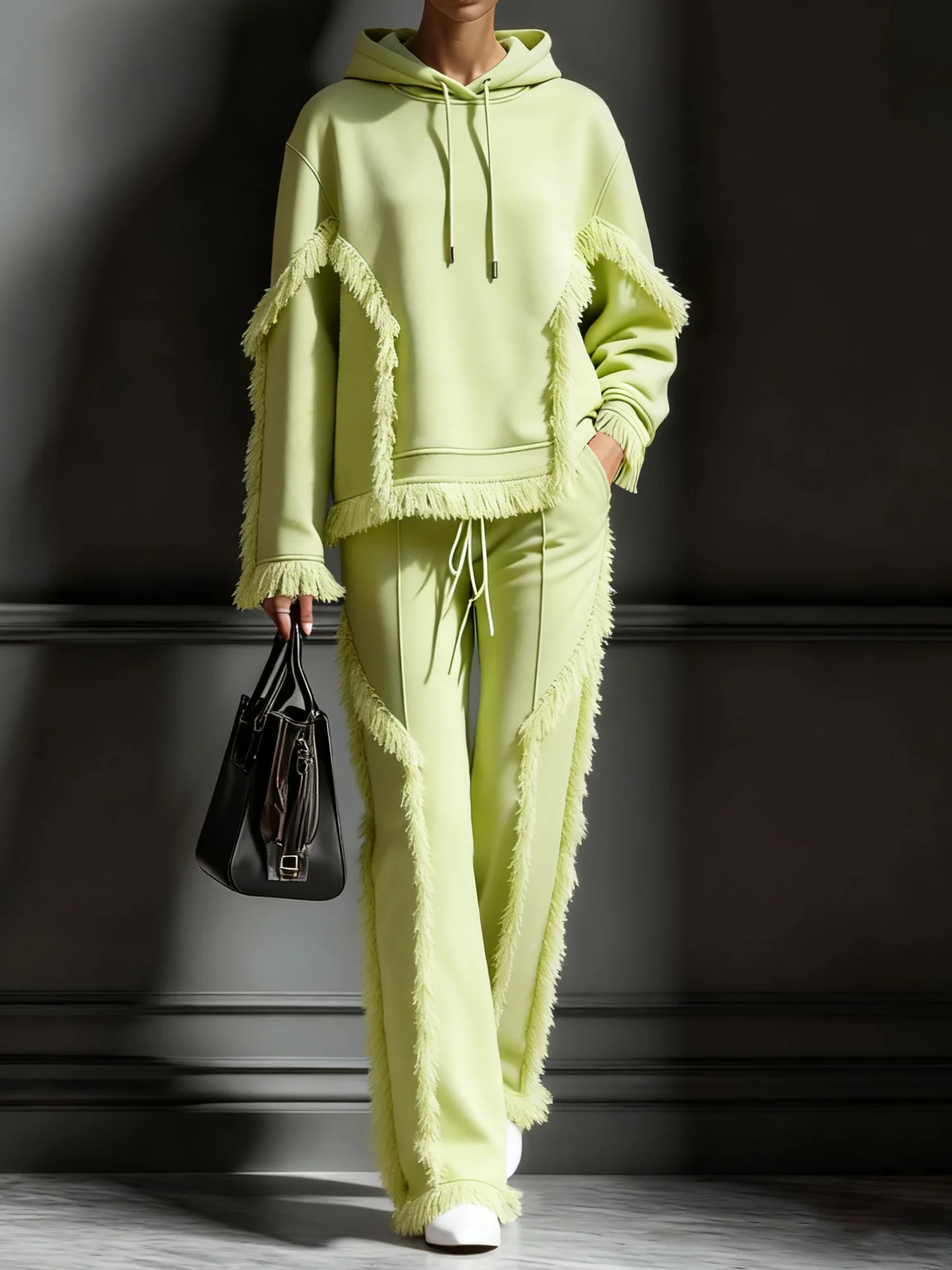 Casual Plain Straight Pants Sweatpants & Joggers