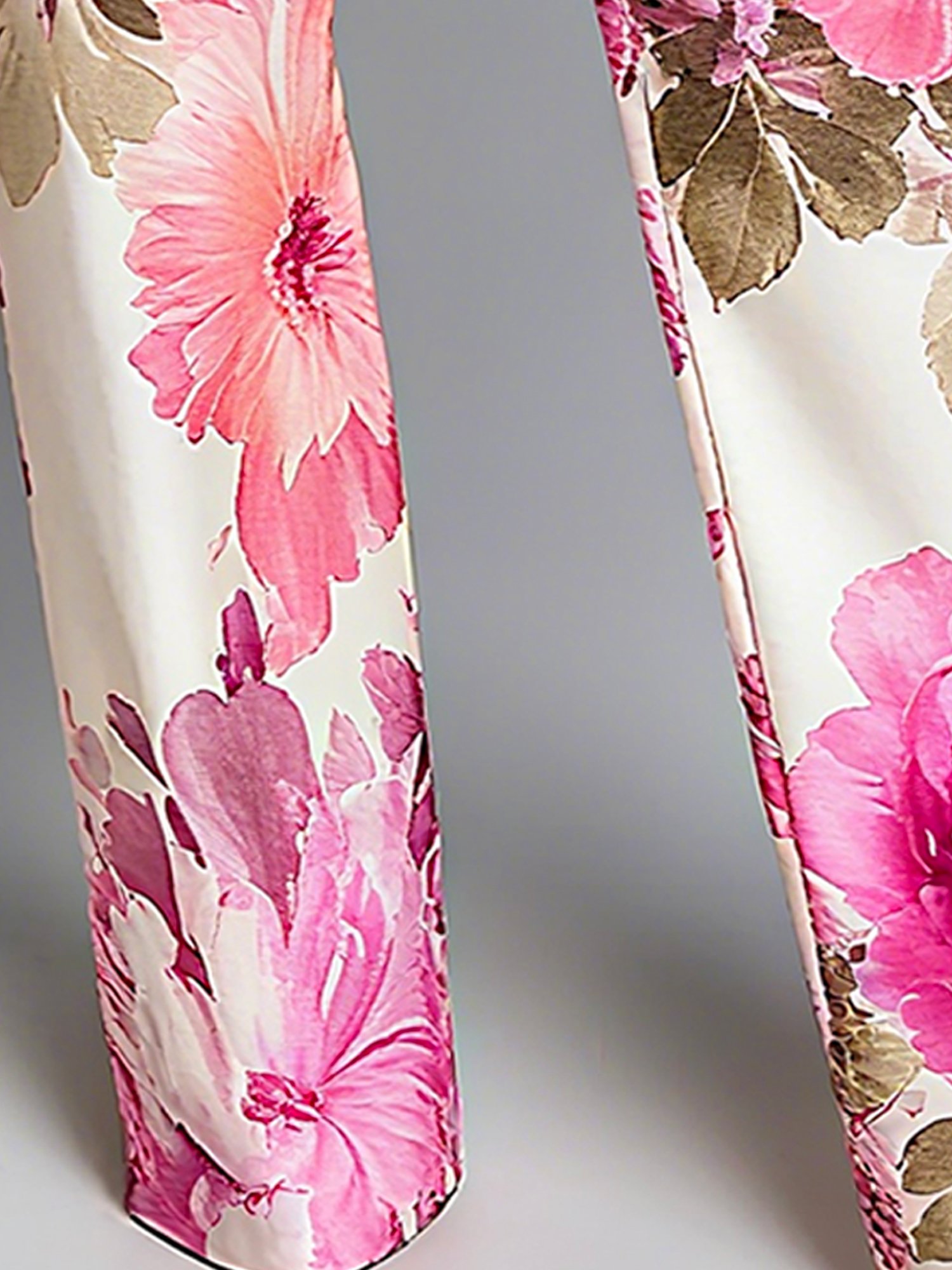 Elegant Floral Printing Straight Pants