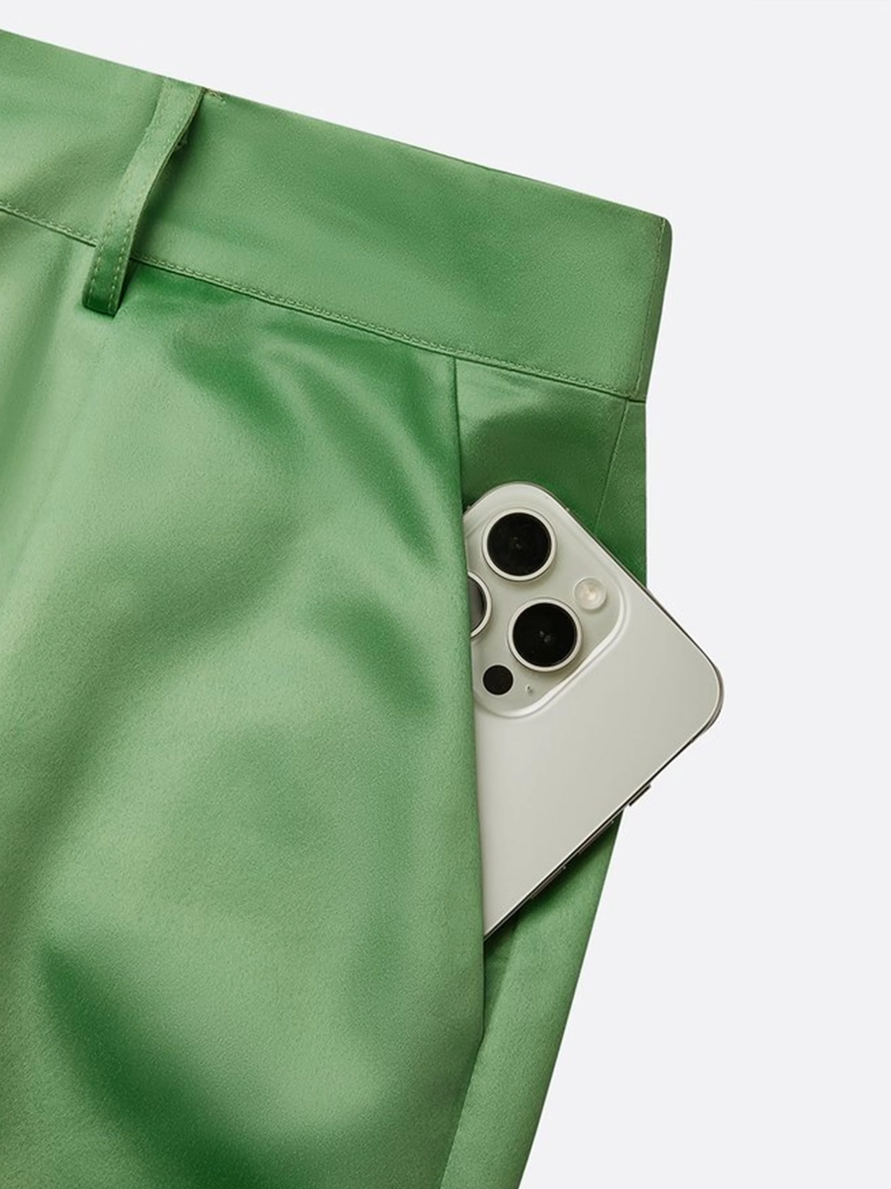 Urban Satin Floral Straight Pants