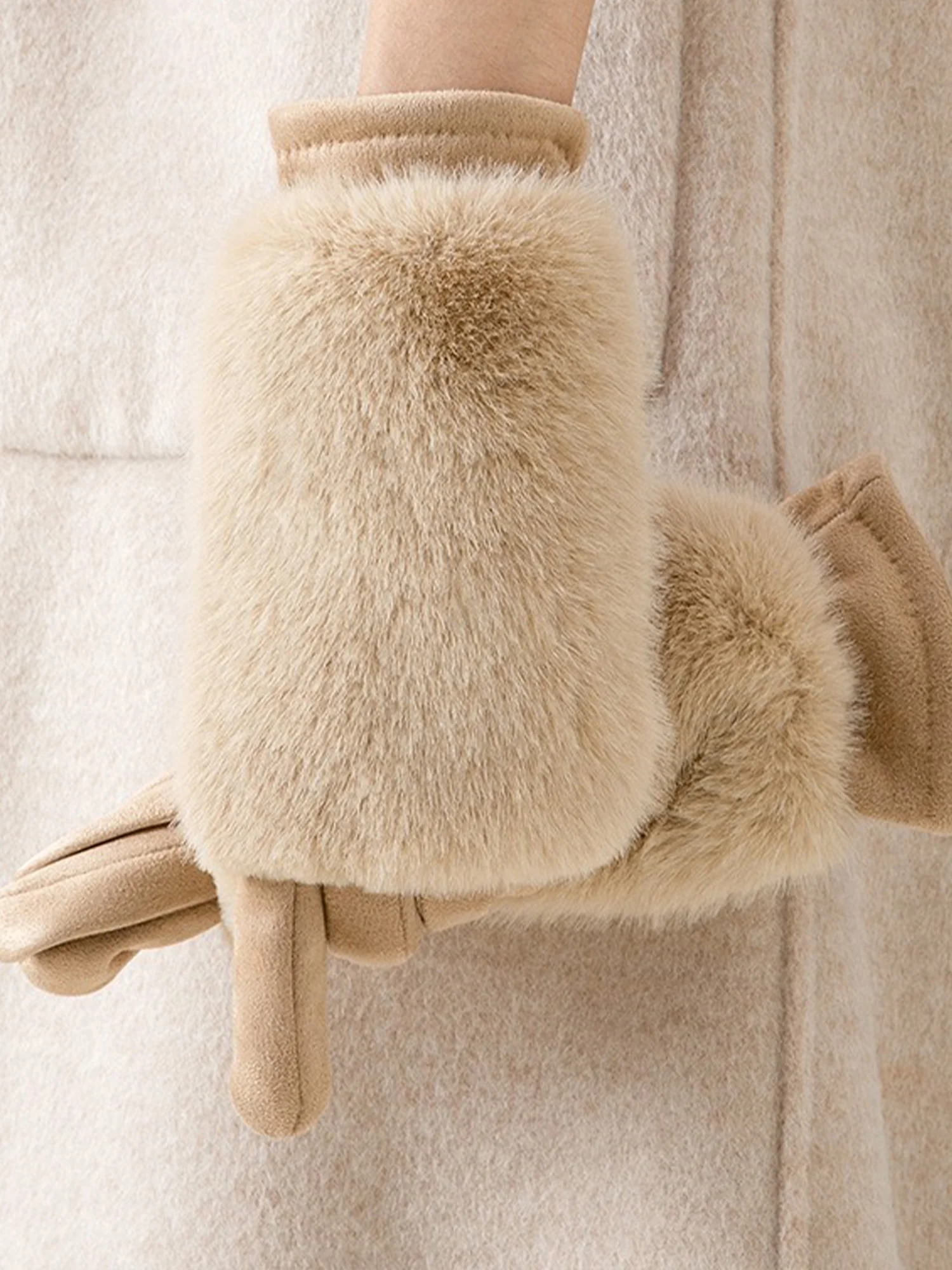 Urban Plain Fur Gloves