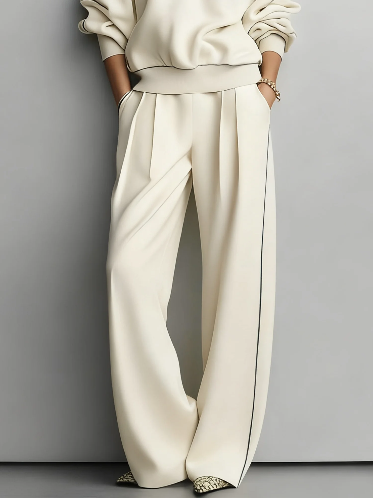 Casual Color Block Straight Pants Sweatpants & Joggers