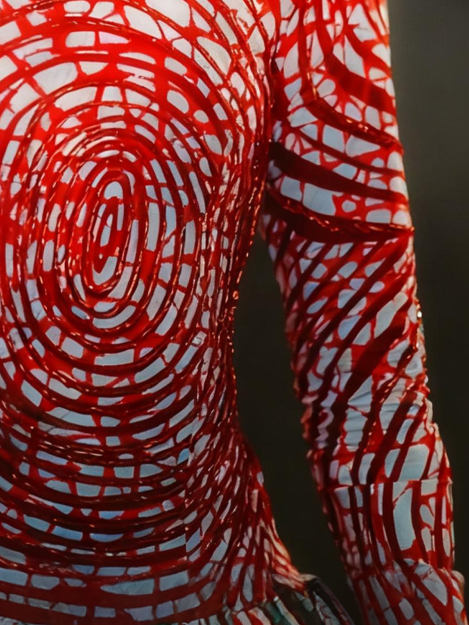 Elegant Random Print Printing Stand Collar T-shirt