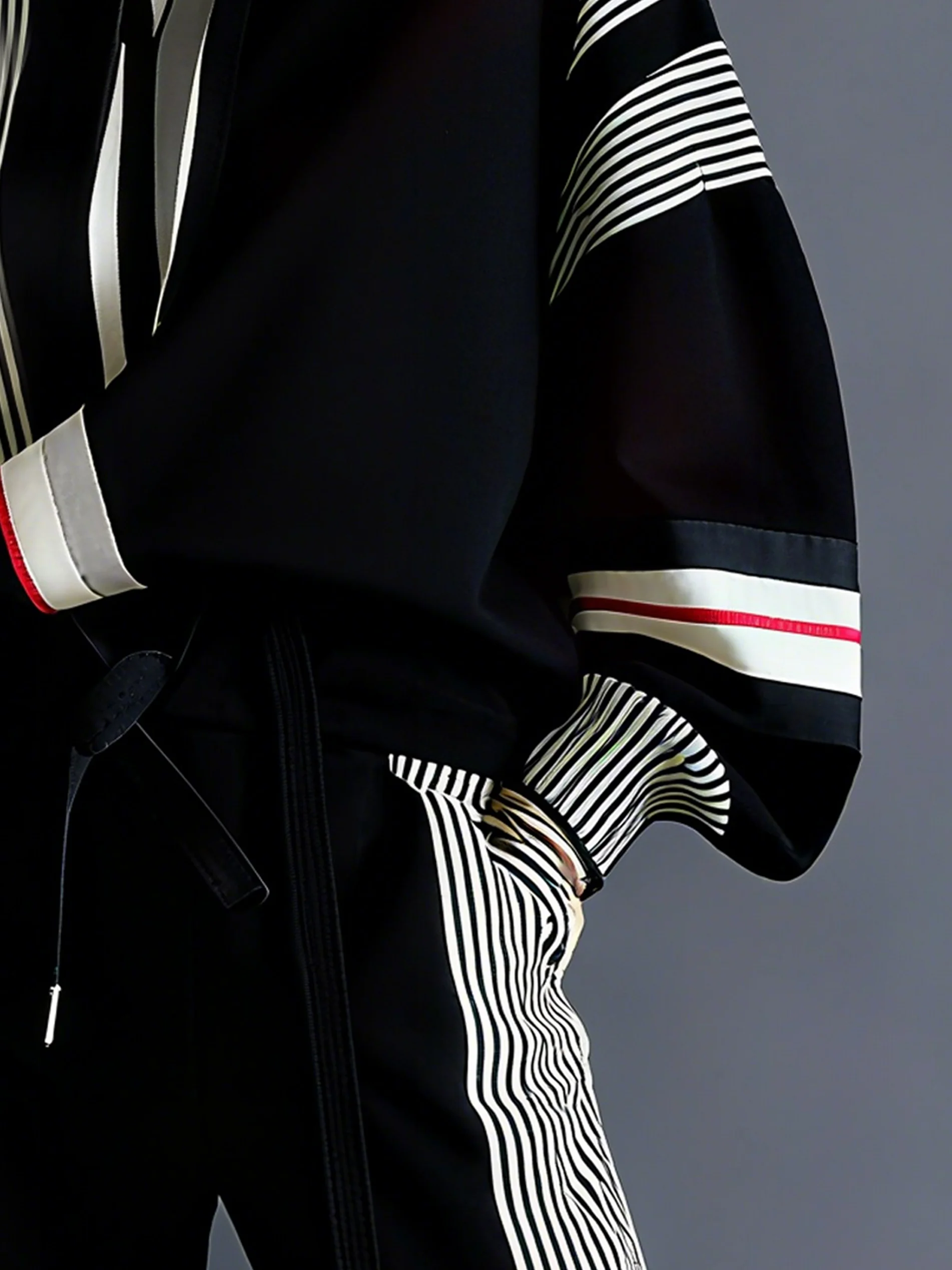 Urban Geometric Relaxed Fit Hoodie