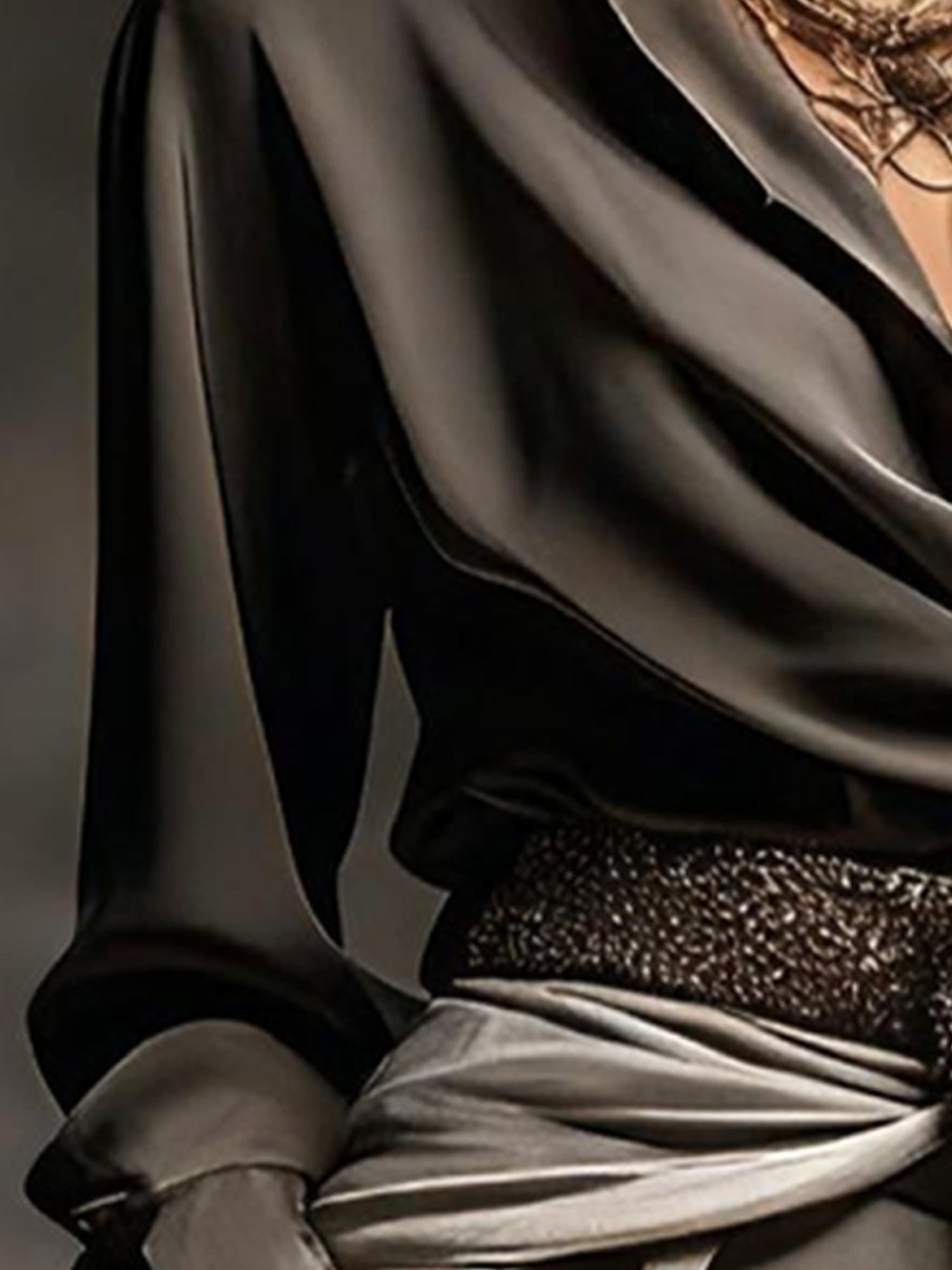 Elegant Plain Stand Collar Shirt