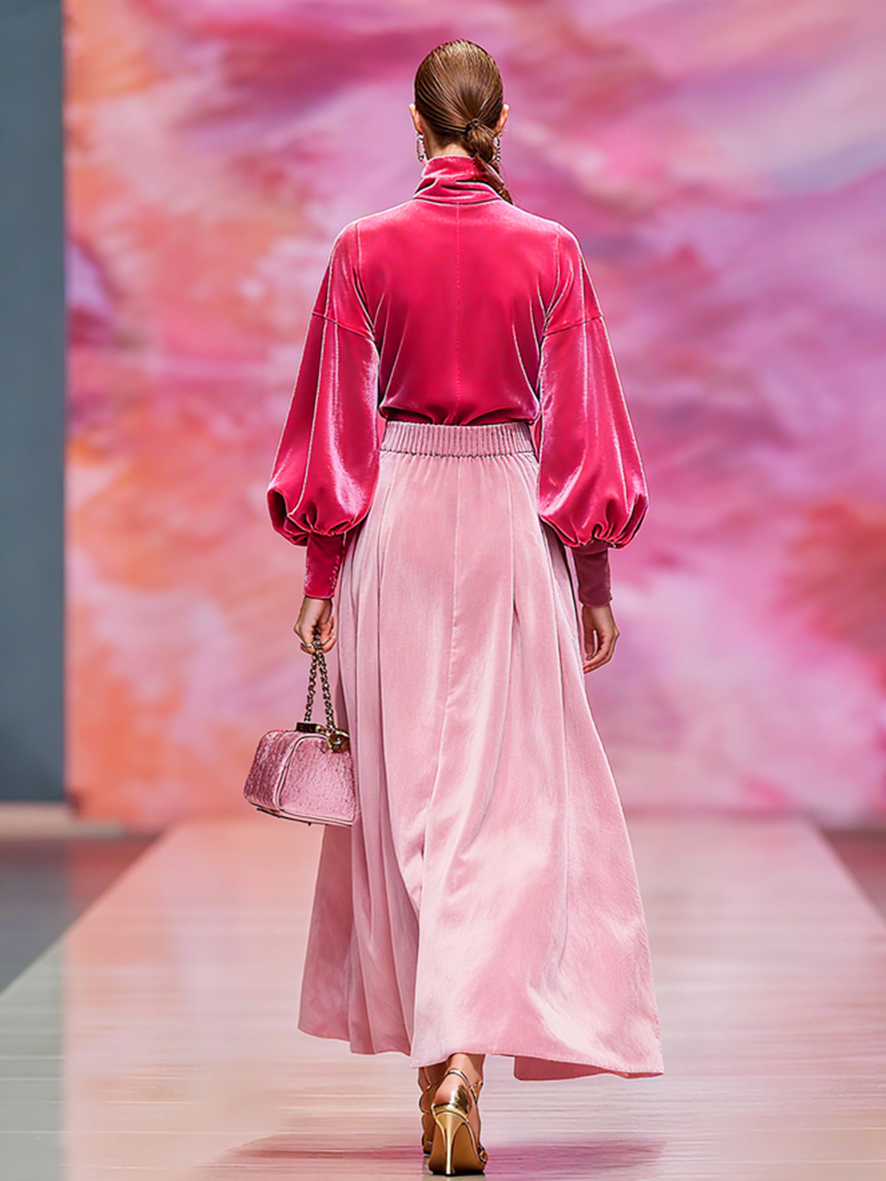 Velvet Urban Plain Turtleneck Blouse