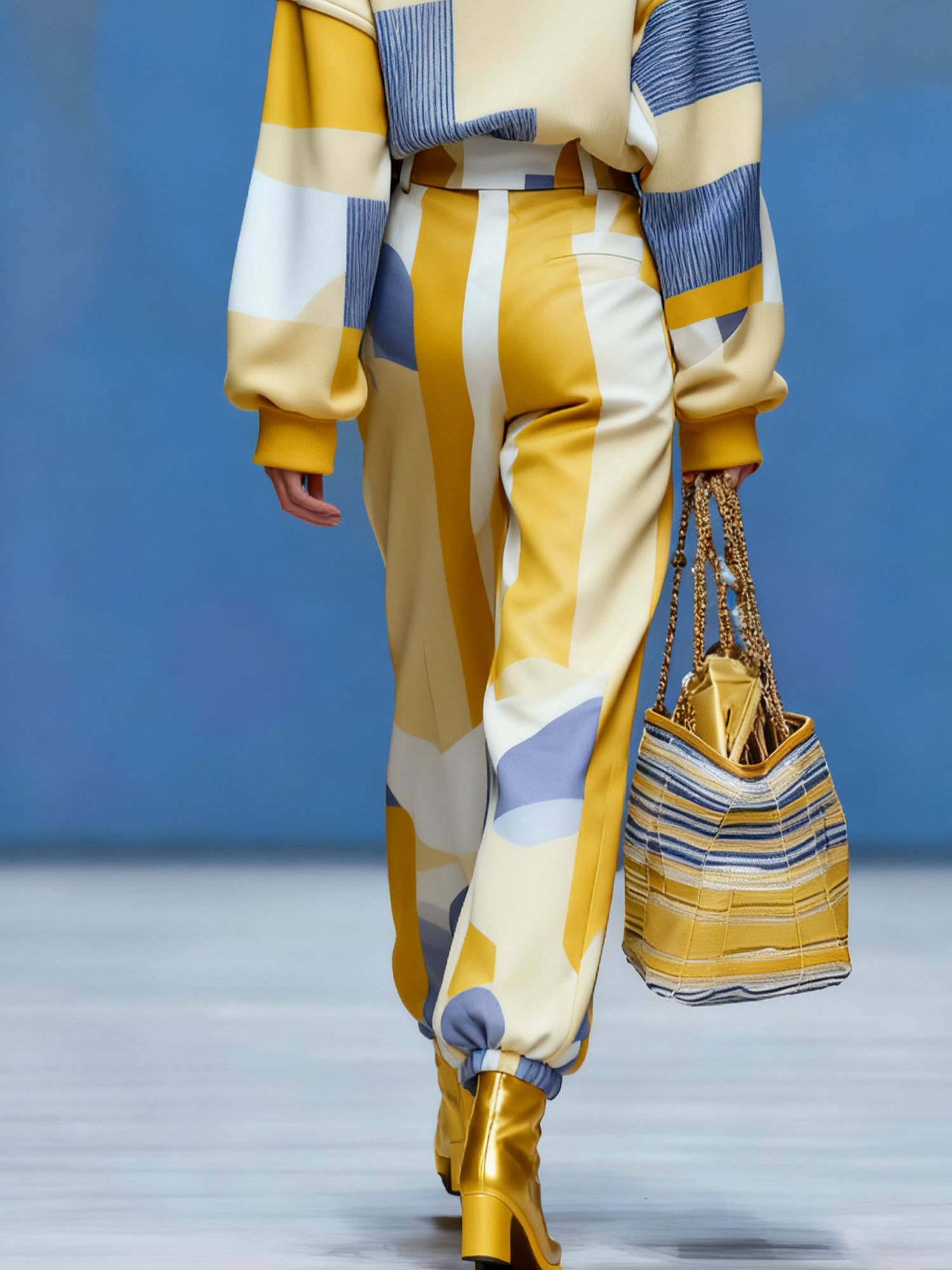 Casual Geometric Ankle Banded Pants Sweatpants & Joggers