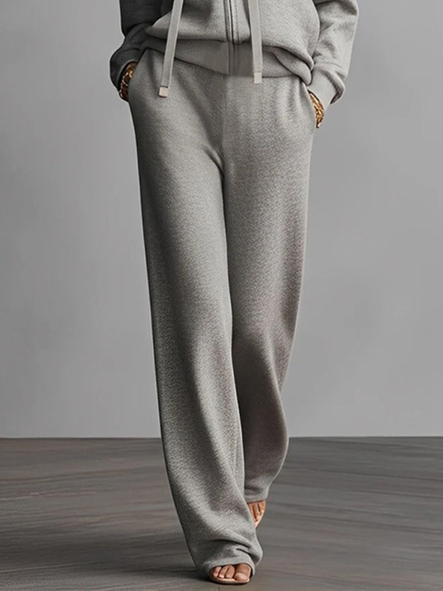 Casual Plain Straight Pants