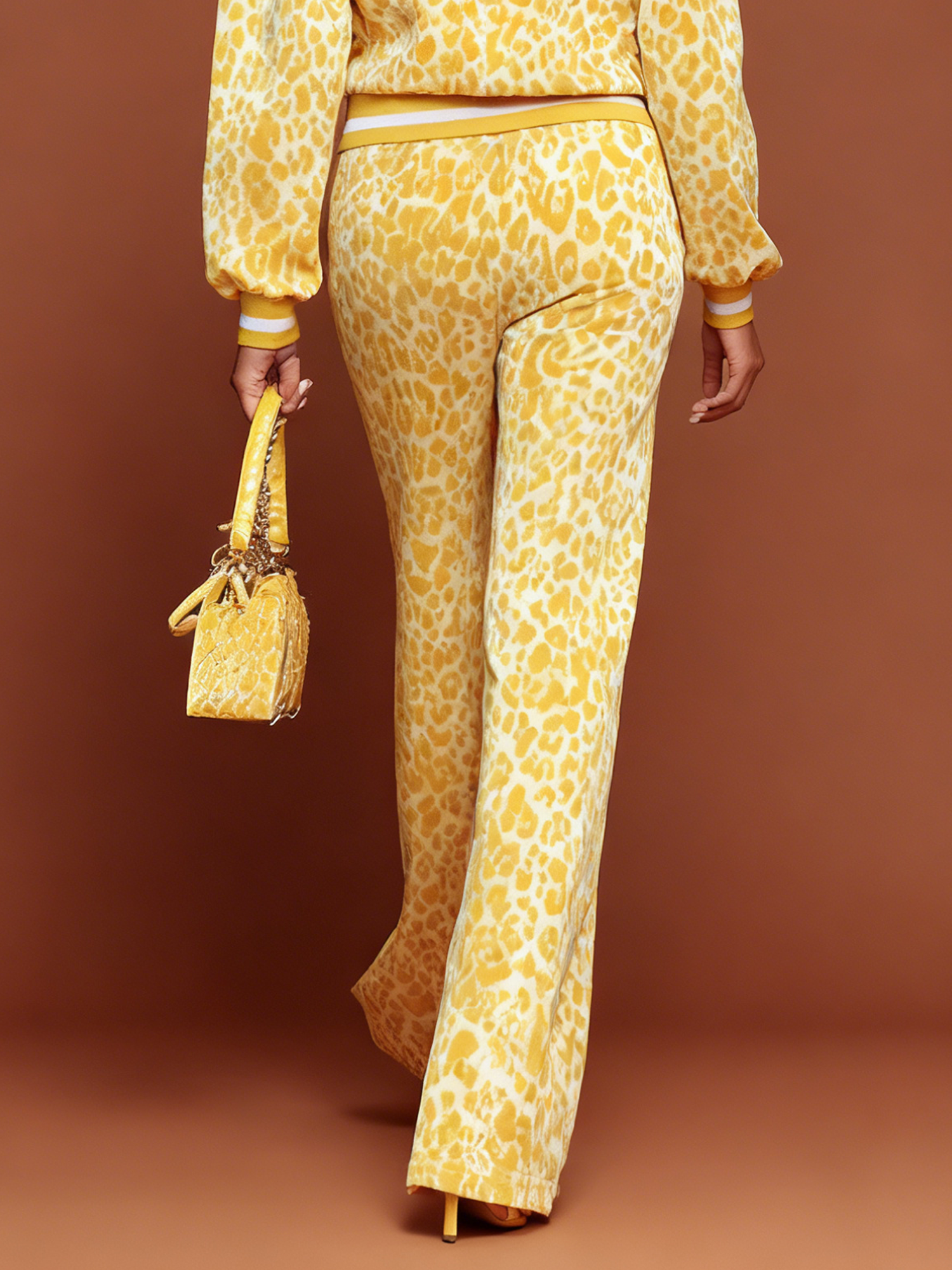 Casual Leopard Straight Pants