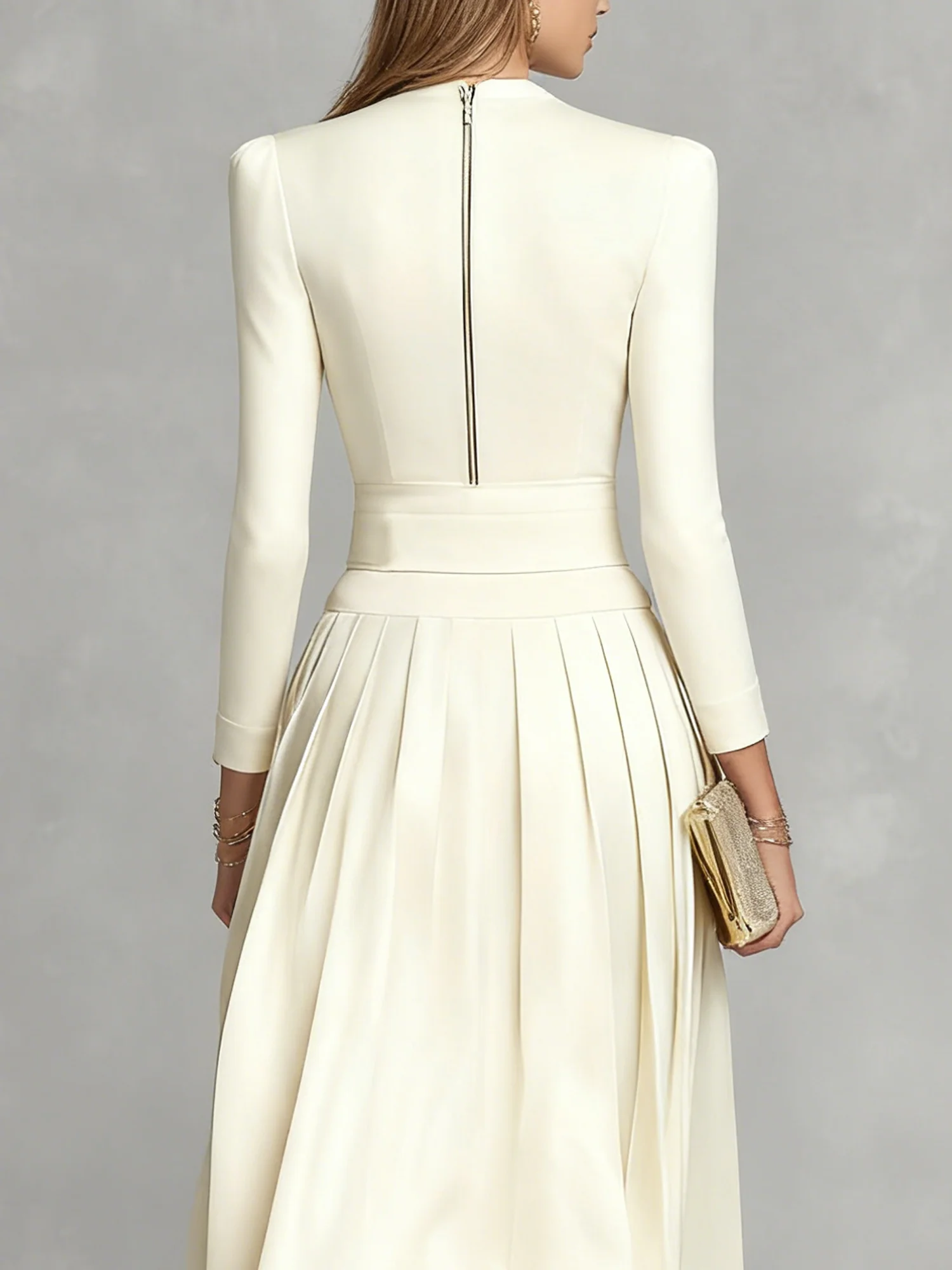 Urban Plain Stand Collar T-shirt With Belt