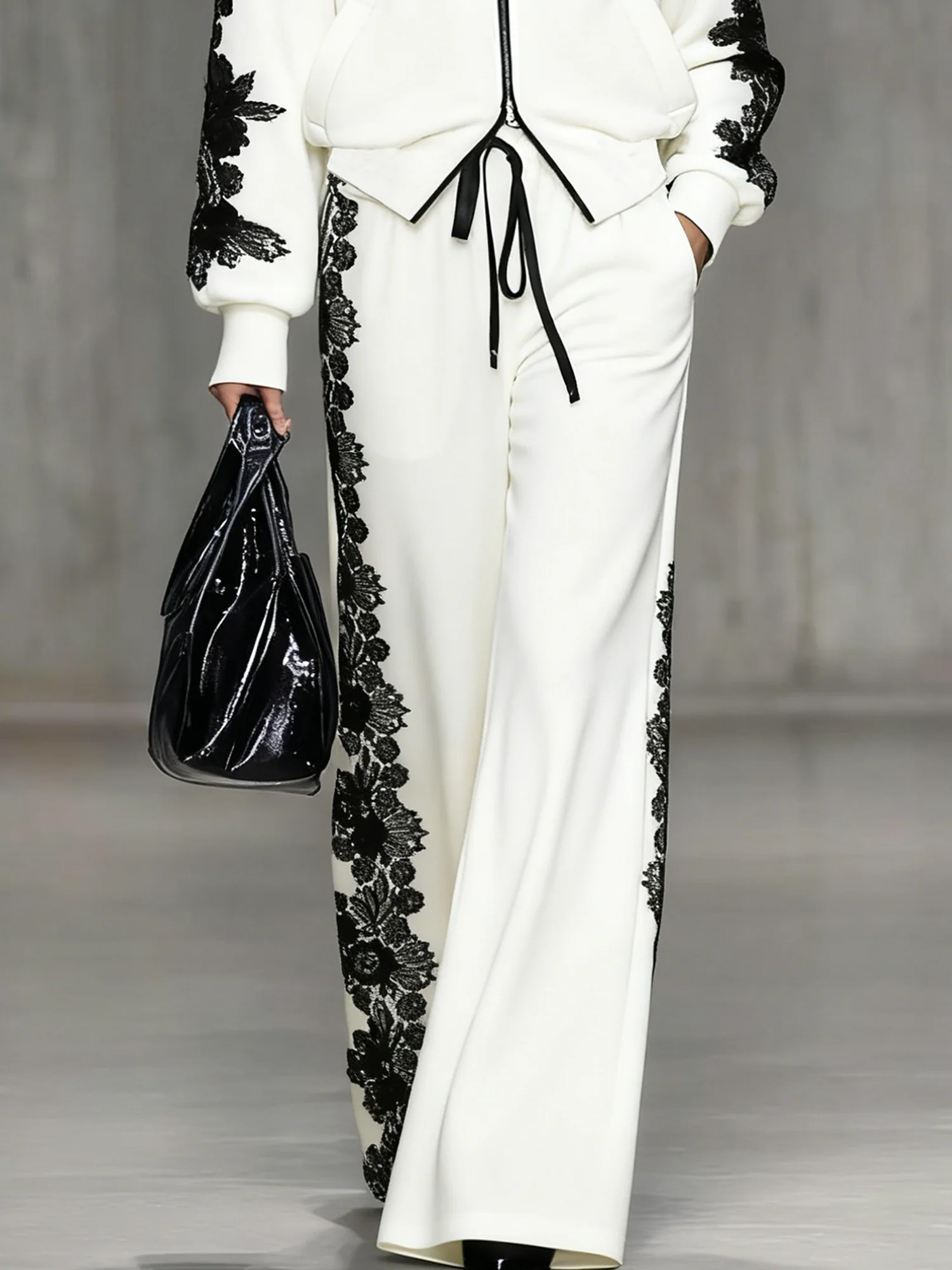 Urban Color Block Straight Pants