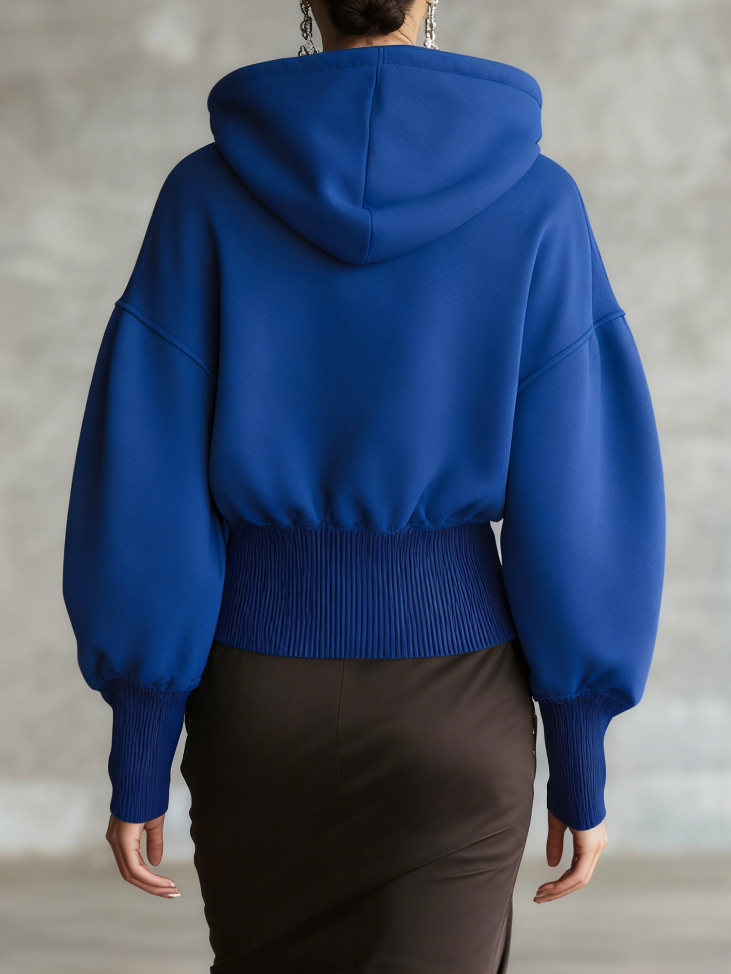 Casual Plain Hoodie Jacket