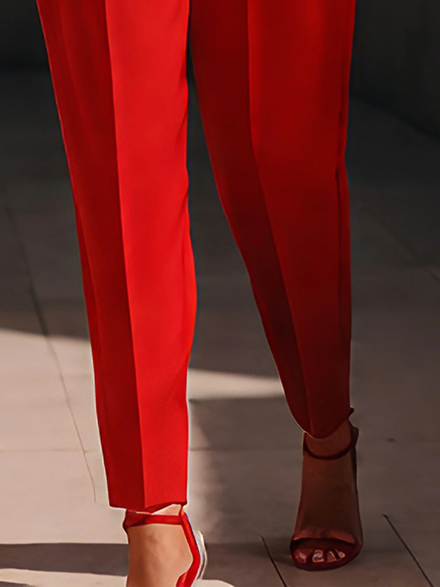 Casual Plain Slim Fit Pants