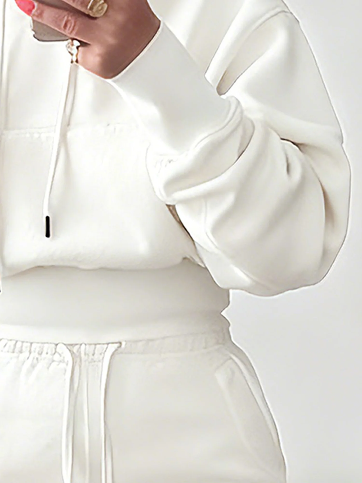 Casual Plain Raglan Sleeve Hoodie