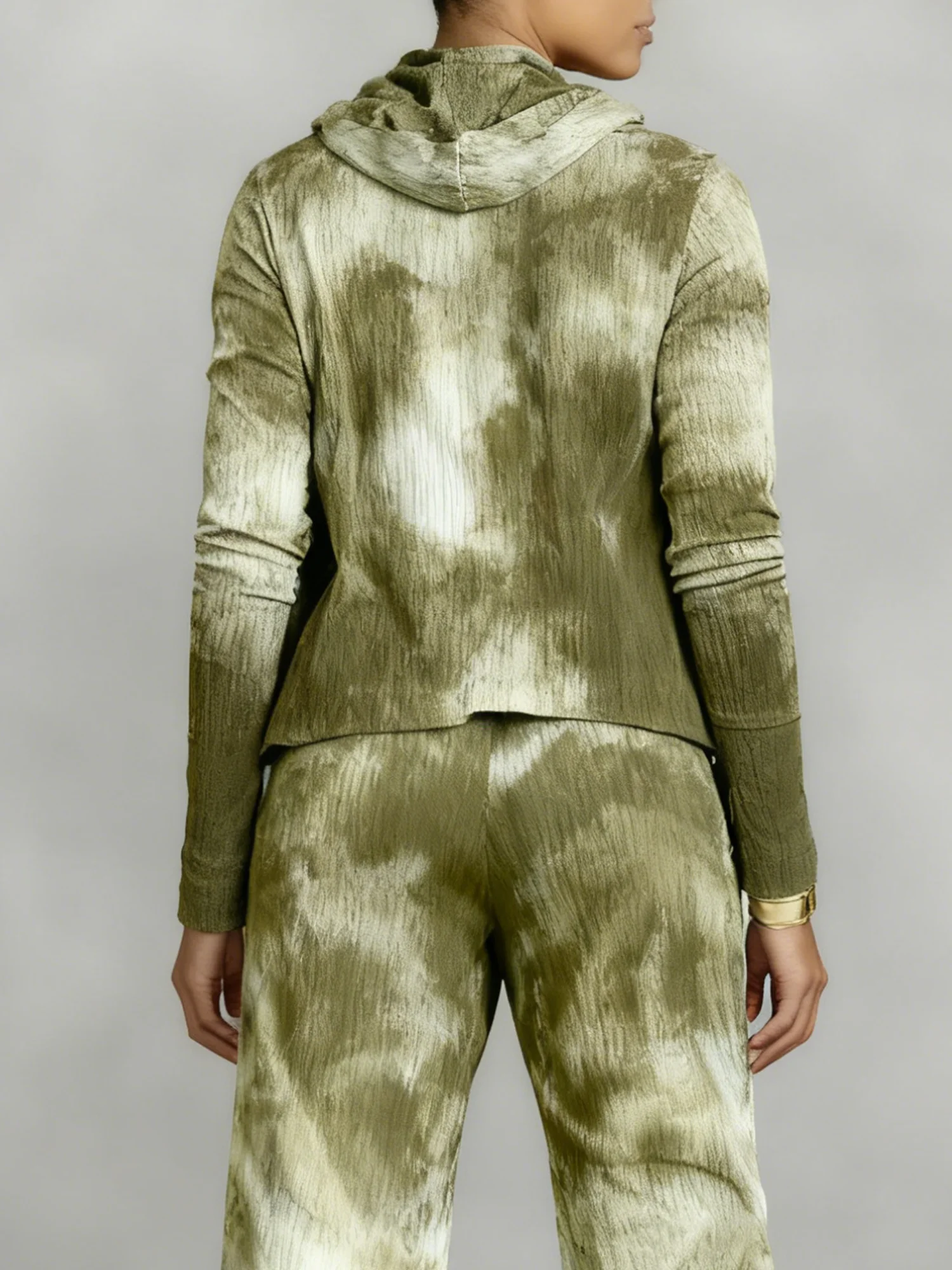 Casual Gradient Pattern Hoodie Jacket