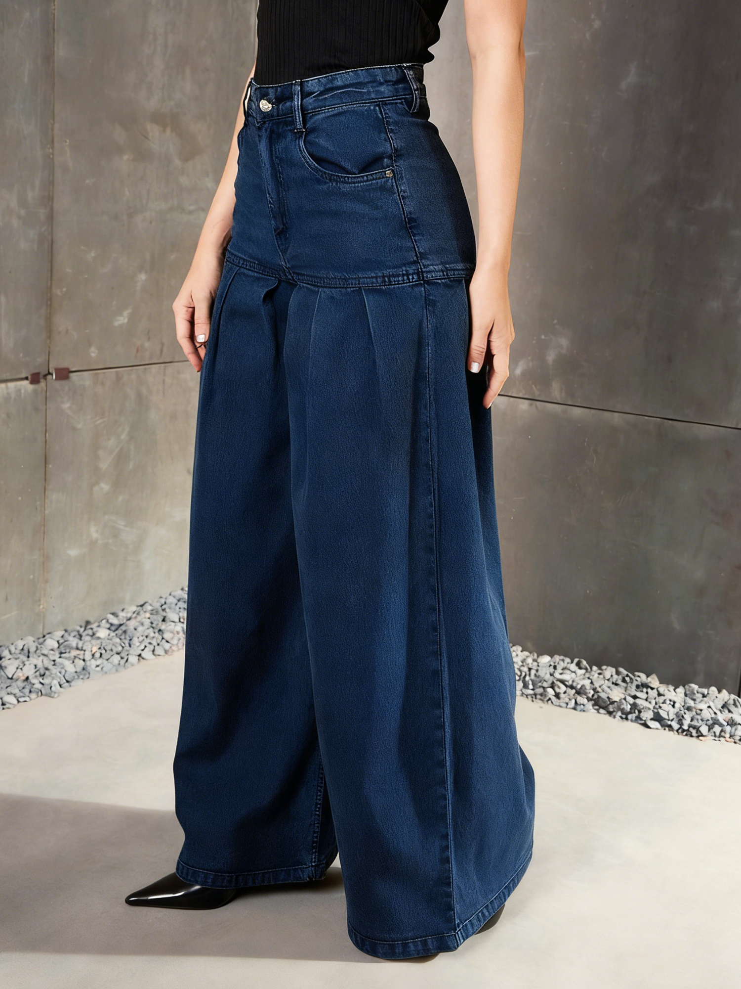 Denim Loose Plain Urban Jeans