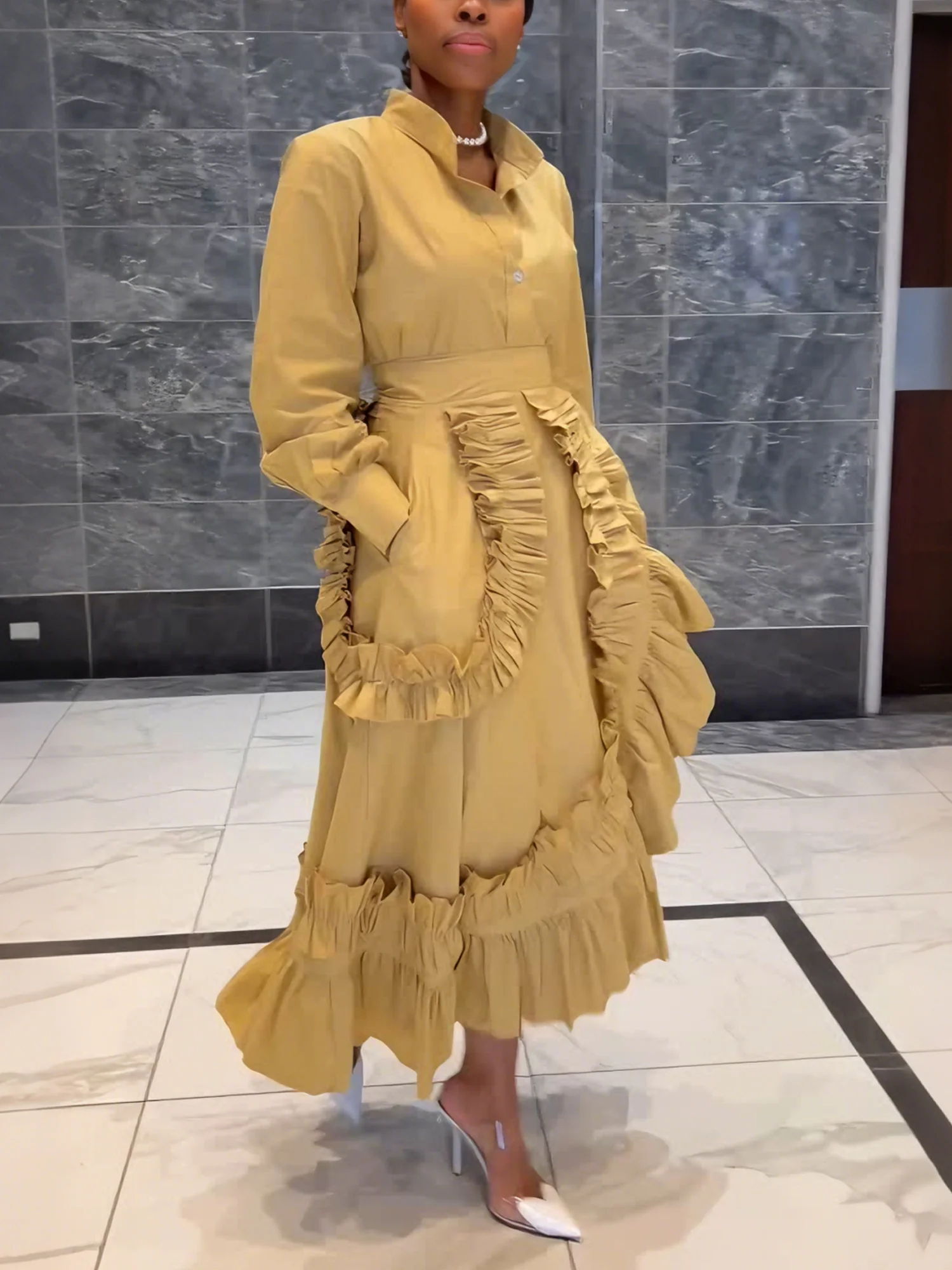 Elegant Asymmetric Plain Midi Skirt