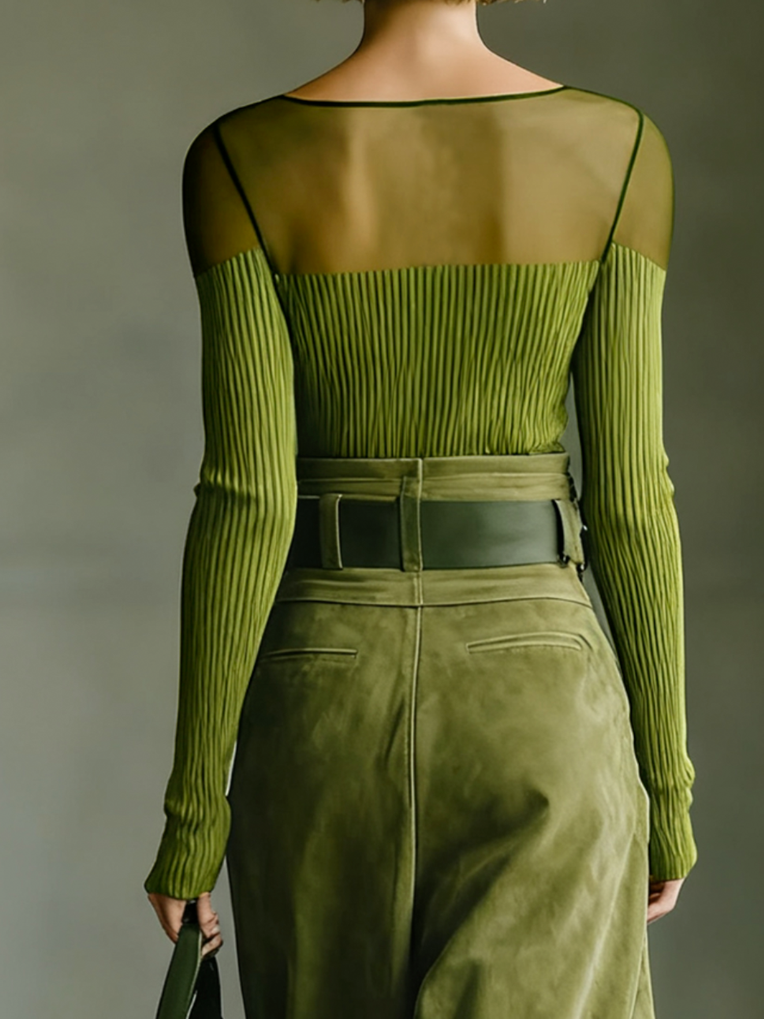 Elegant Plain Crew Neck Blouse